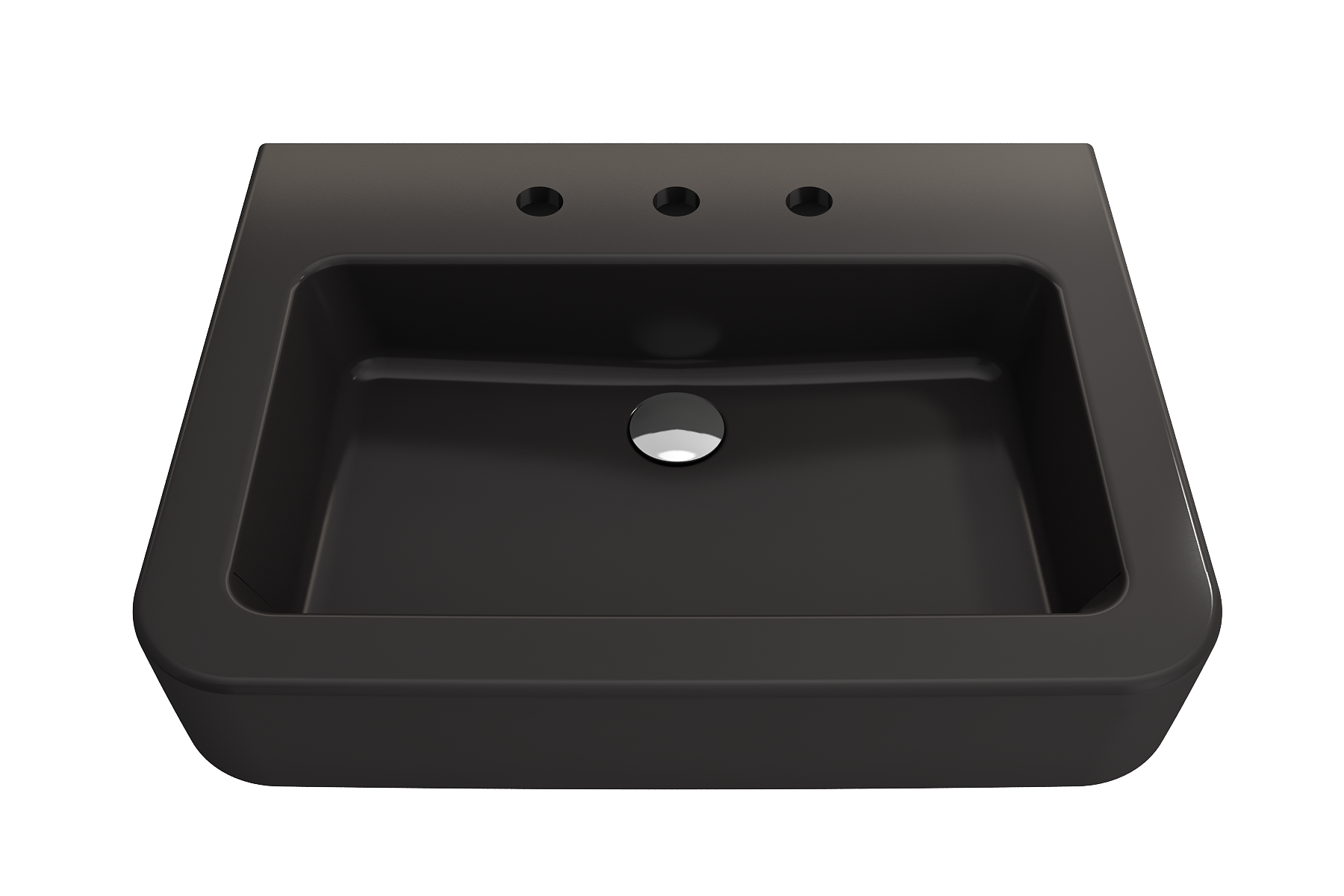 Parma Wall-Mounted Sink Fireclay 25.5 in. 3-Hole with Overflow 1123
