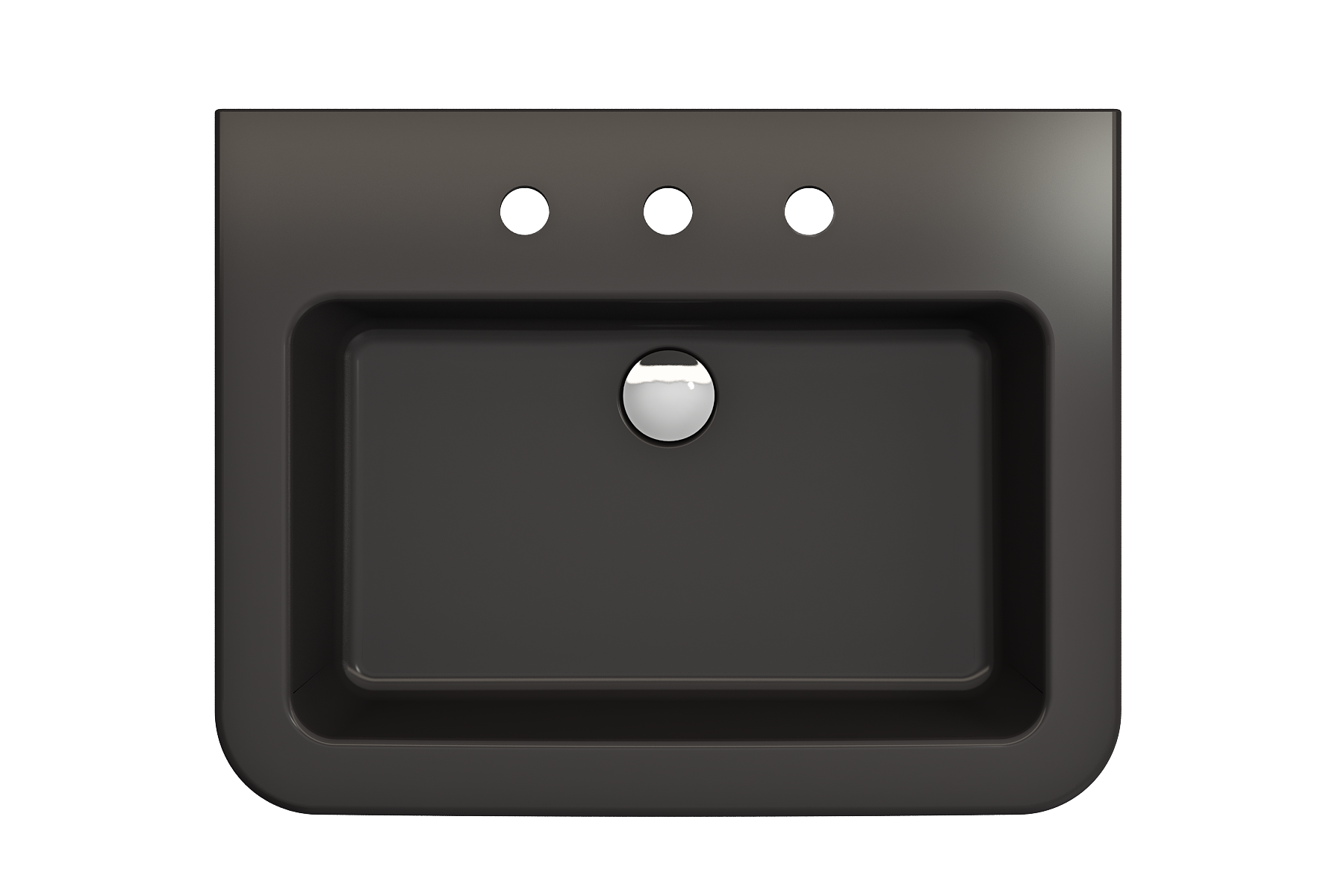 Parma Wall-Mounted Sink Fireclay 25.5 in. 3-Hole with Overflow 1123