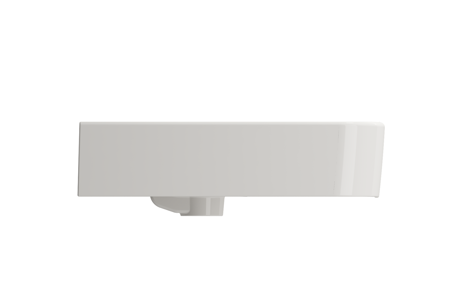 Parma Wall-Mounted Sink Fireclay 25.5 in. 1-Hole with Overflow 1123