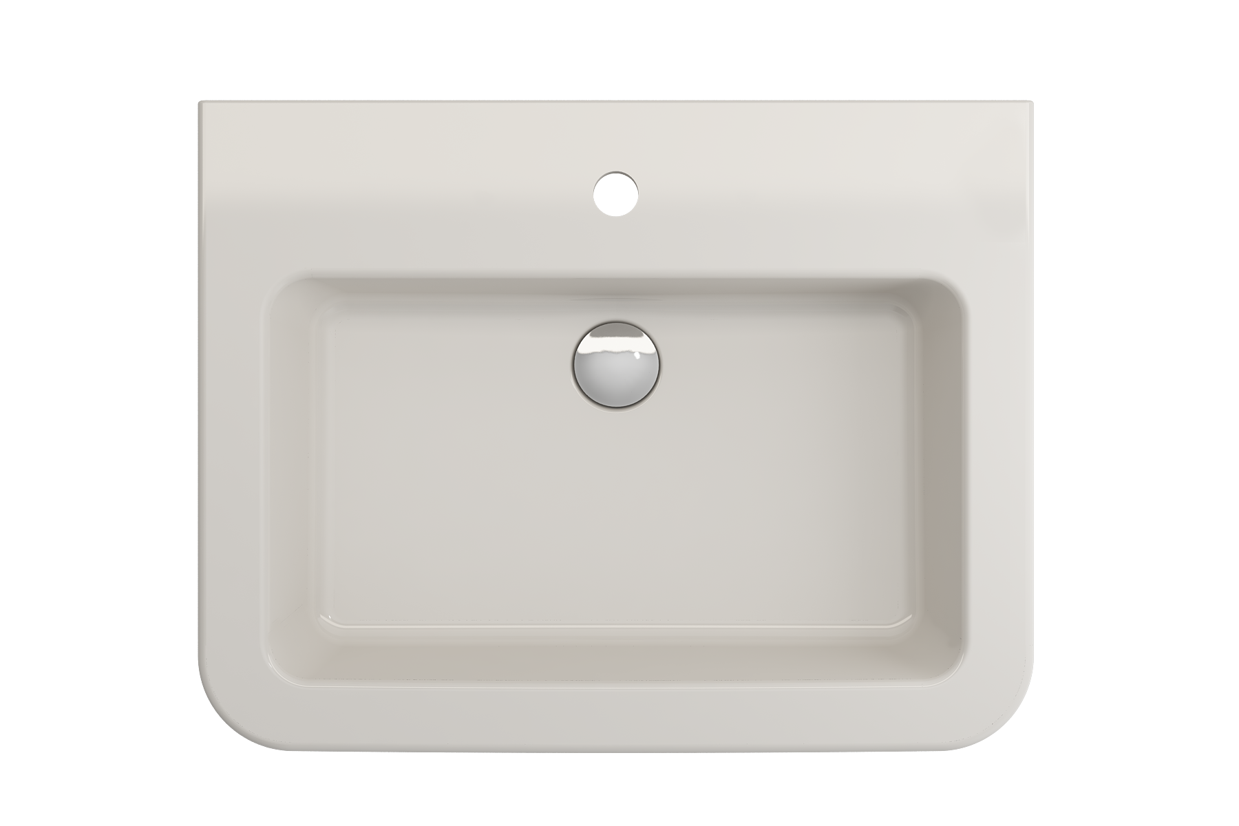 Parma Wall-Mounted Sink Fireclay 25.5 in. 1-Hole with Overflow 1123