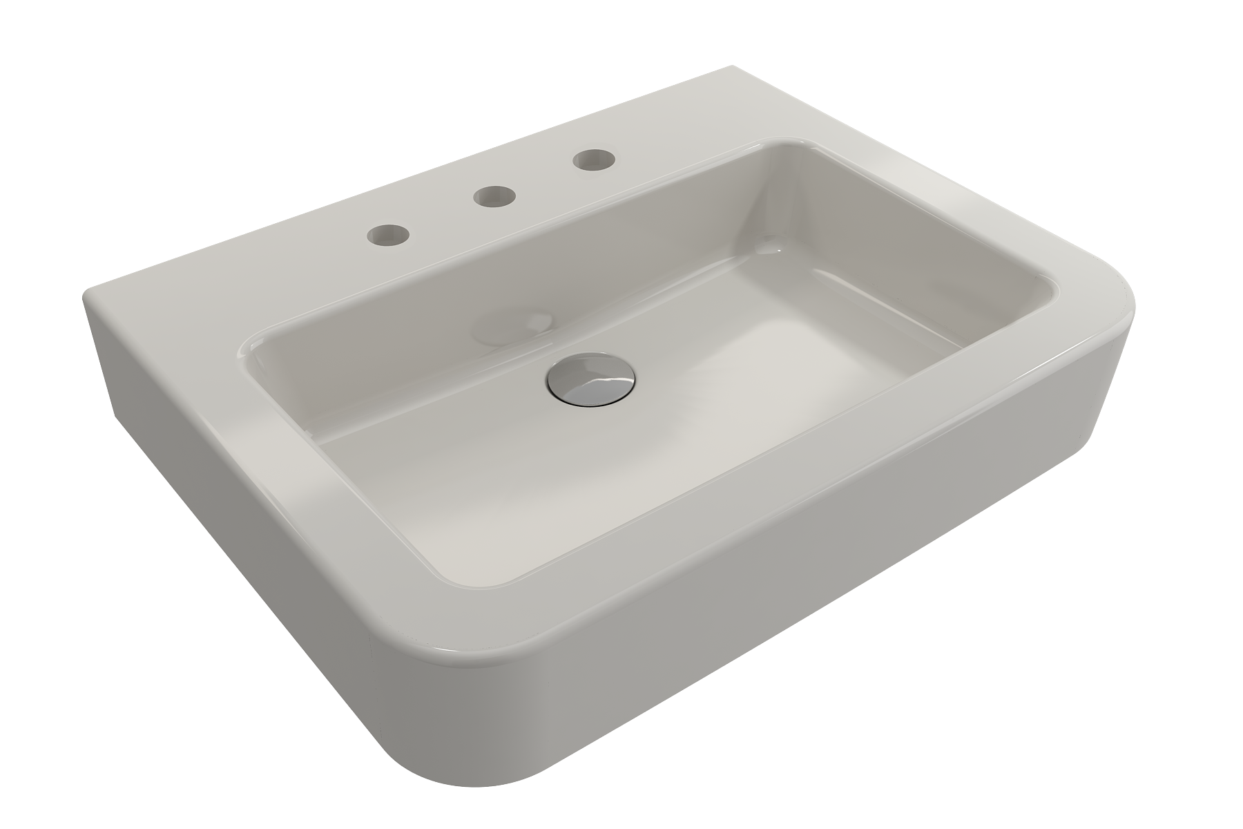 Parma Wall-Mounted Sink Fireclay 25.5 in. 3-Hole with Overflow 1123