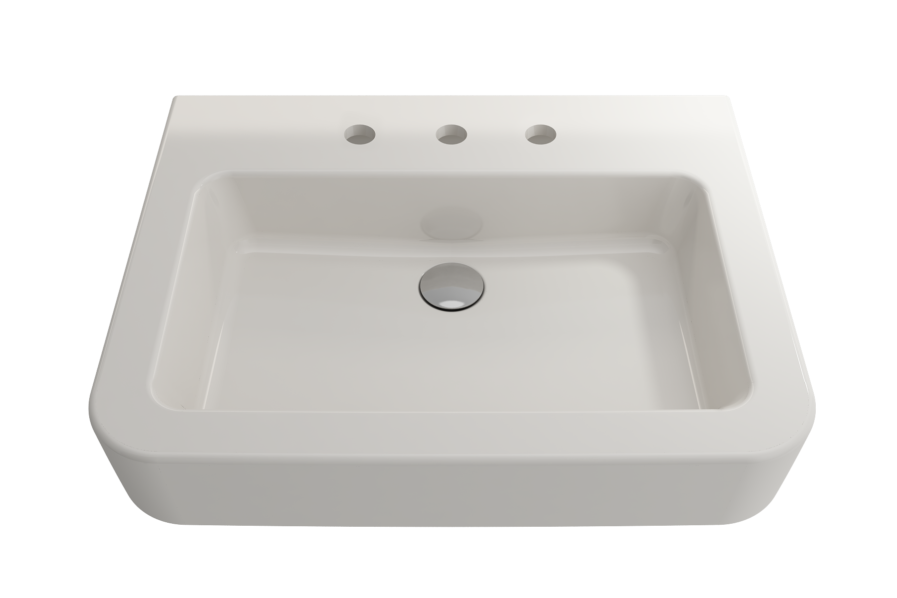 Parma Wall-Mounted Sink Fireclay 25.5 in. 3-Hole with Overflow 1123