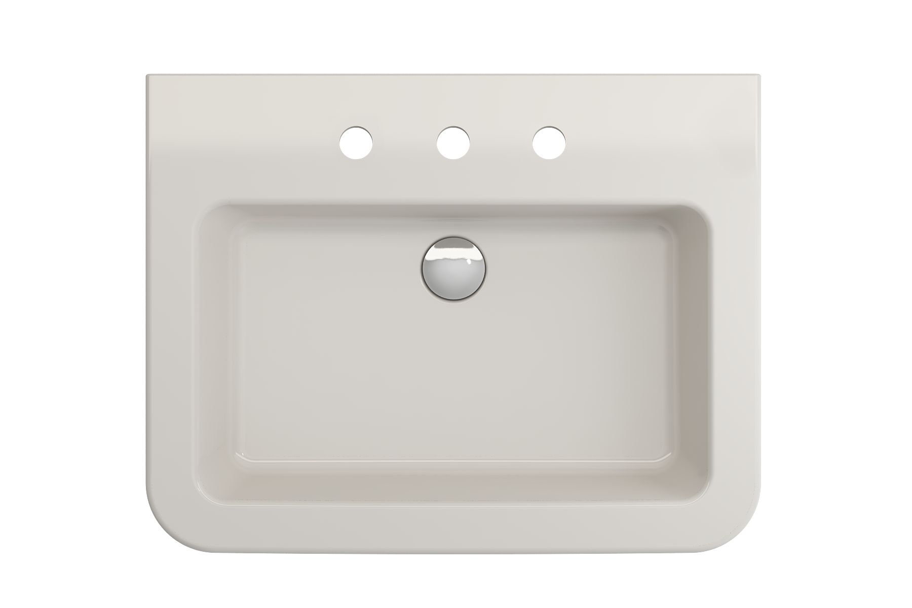 Parma Wall-Mounted Sink Fireclay 25.5 in. 3-Hole with Overflow 1123