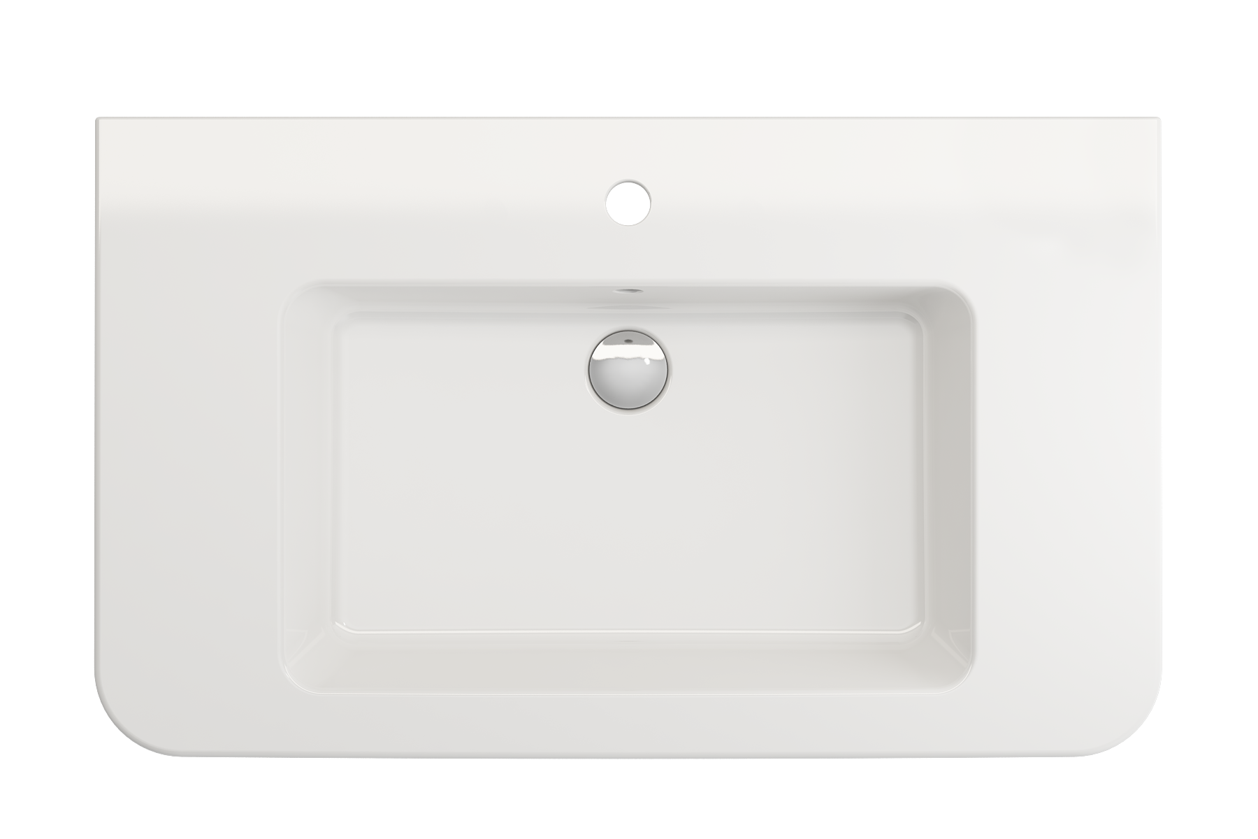 Parma Wall-Mounted Sink Fireclay 33.5 in. 1-Hole with Overflow 1124