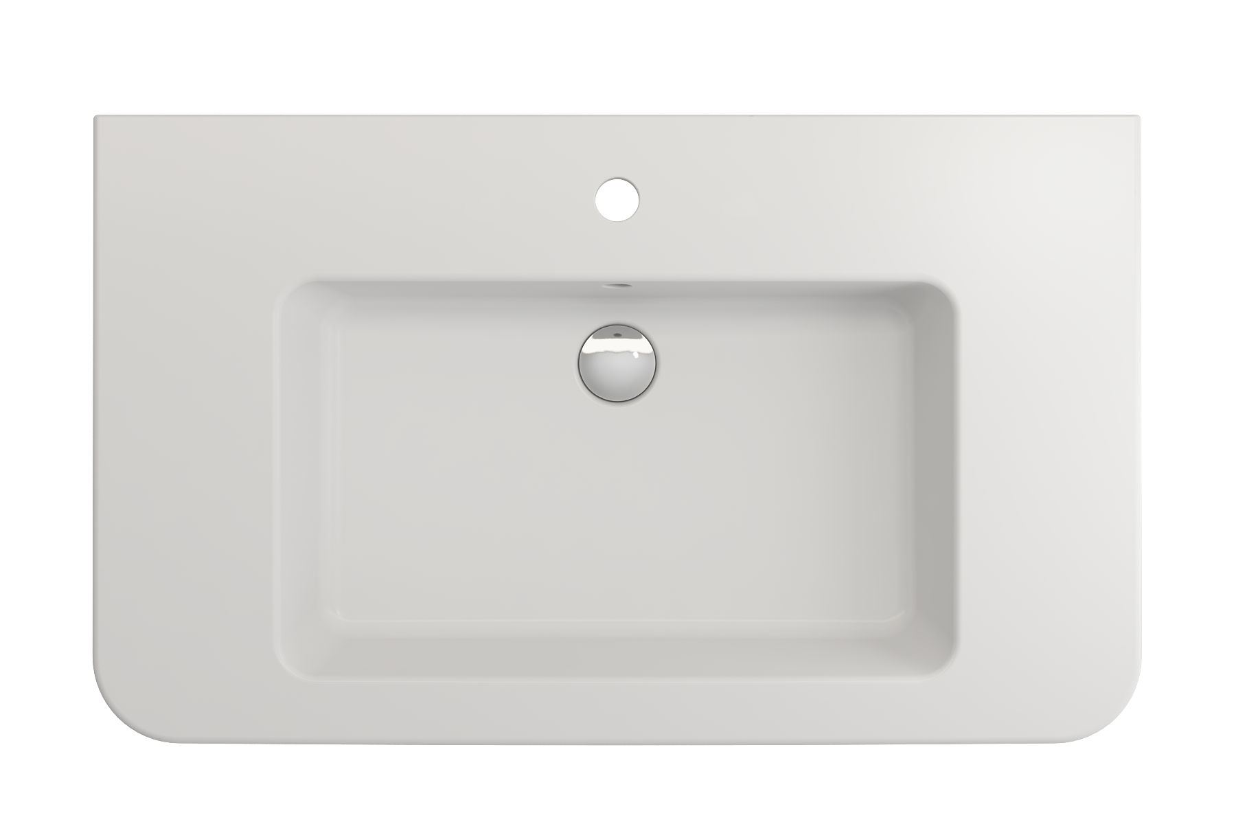 Parma Wall-Mounted Sink Fireclay 33.5 in. 1-Hole with Overflow 1124