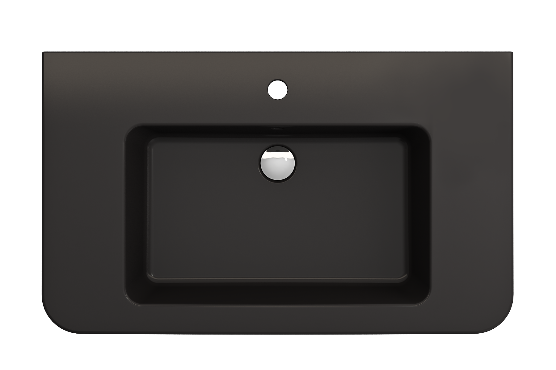 Parma Wall-Mounted Sink Fireclay 33.5 in. 1-Hole with Overflow 1124