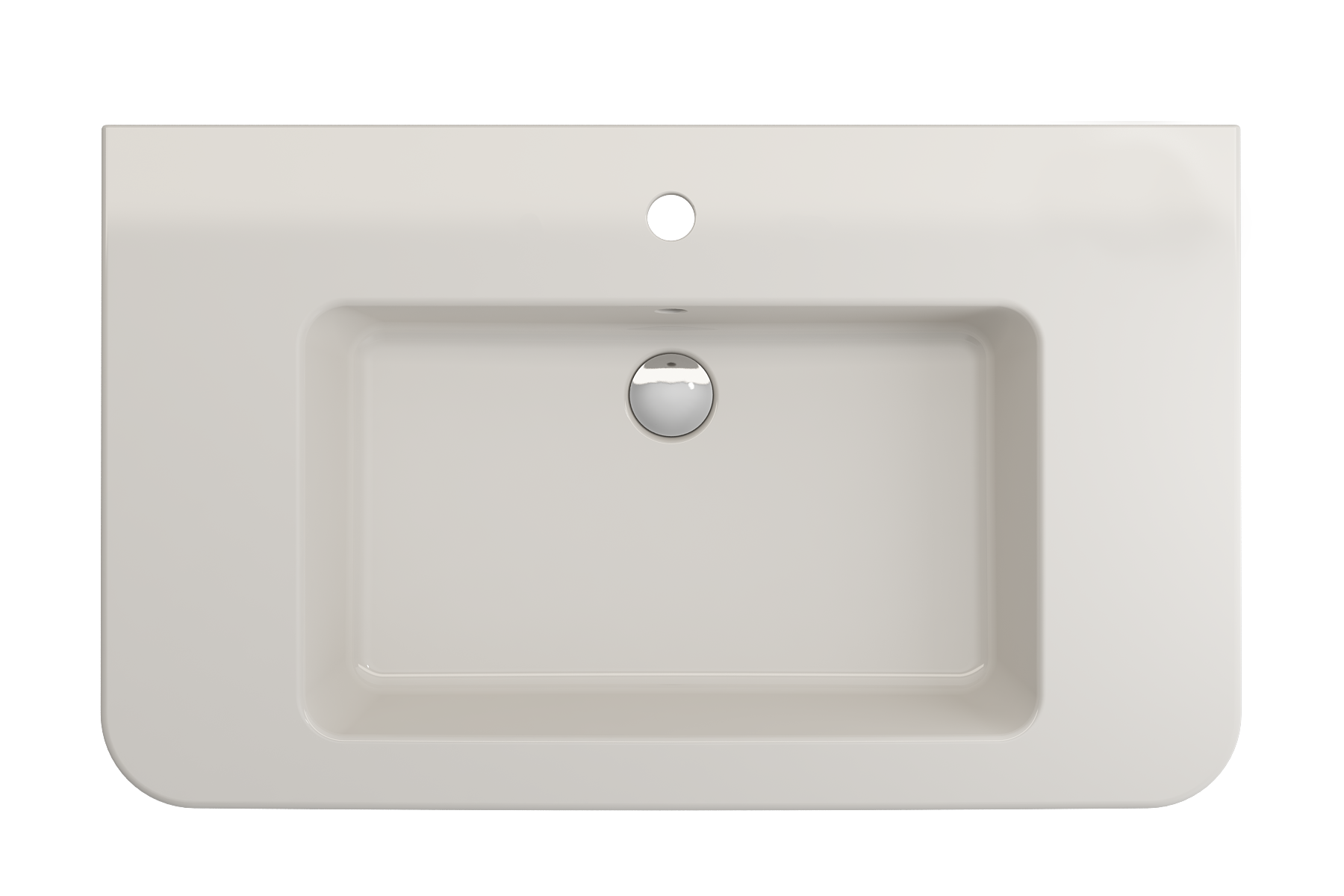 Parma Wall-Mounted Sink Fireclay 33.5 in. 1-Hole with Overflow 1124