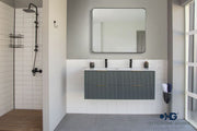 Sorrento 48" Forest Green Double Bowls Bathroom Cabinet