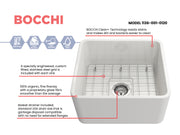 Classico Farmhouse Apron Front Fireclay 20 in. Single Bowl Kitchen Sink with Protective Bottom Grid and Strainer 1136