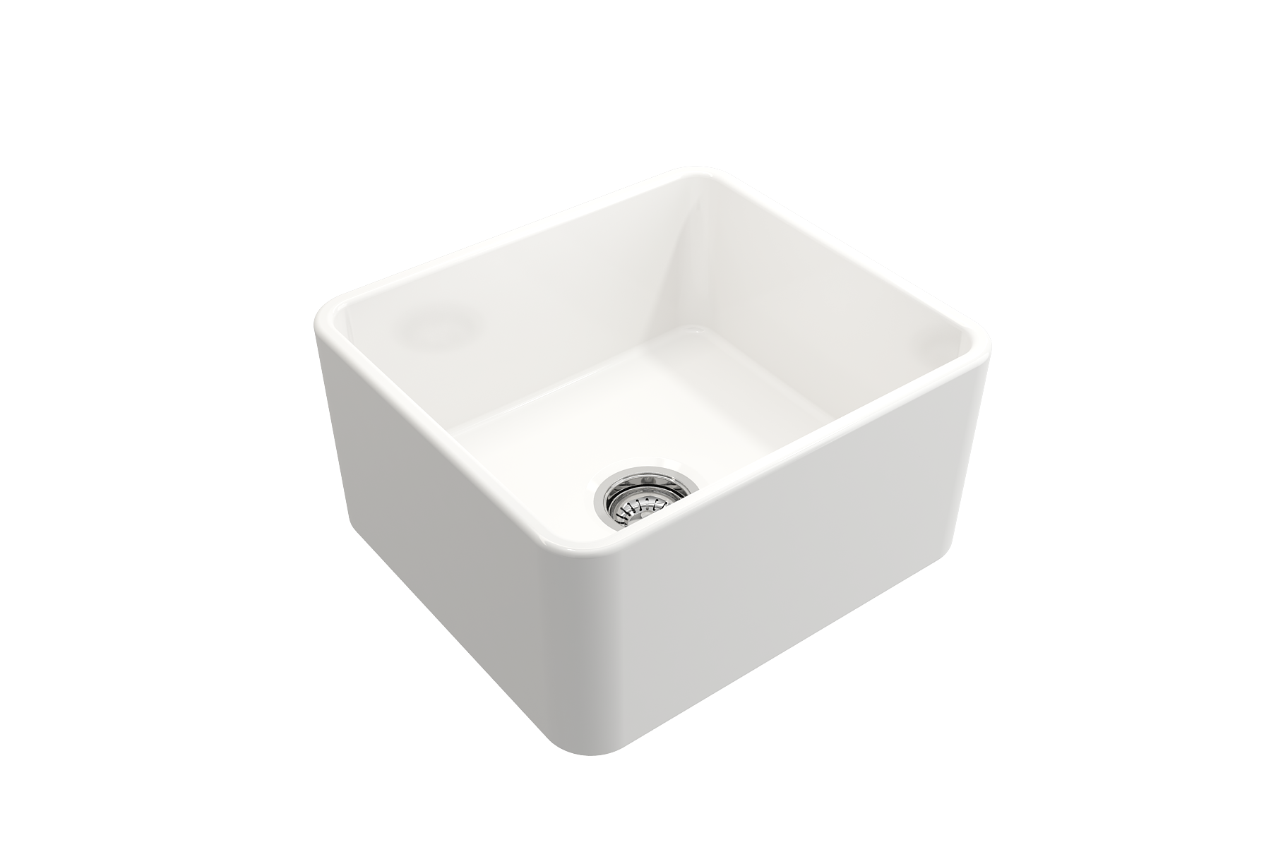 Classico Farmhouse Apron Front Fireclay 20 in. Single Bowl Kitchen Sink with Protective Bottom Grid and Strainer 1136