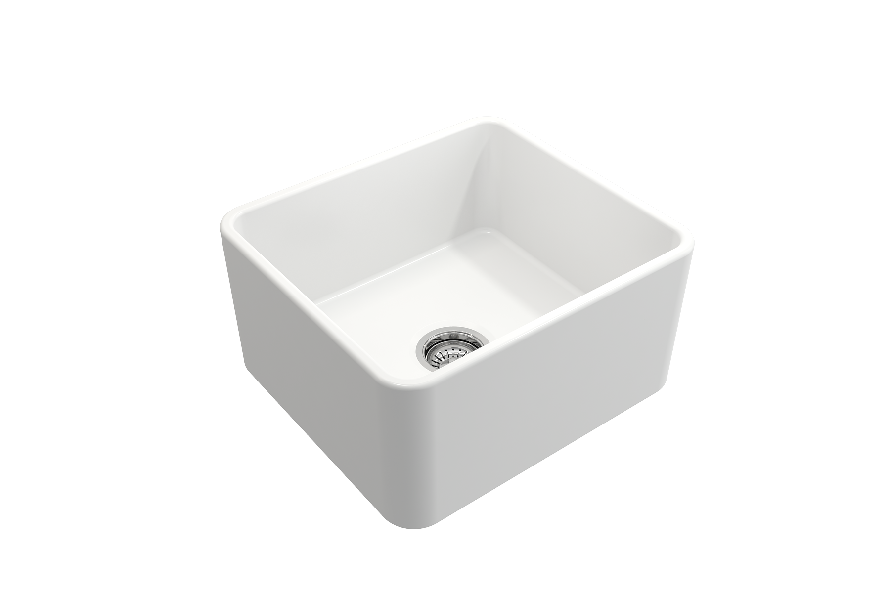 Classico Farmhouse Apron Front Fireclay 20 in. Single Bowl Kitchen Sink with Protective Bottom Grid and Strainer 1136
