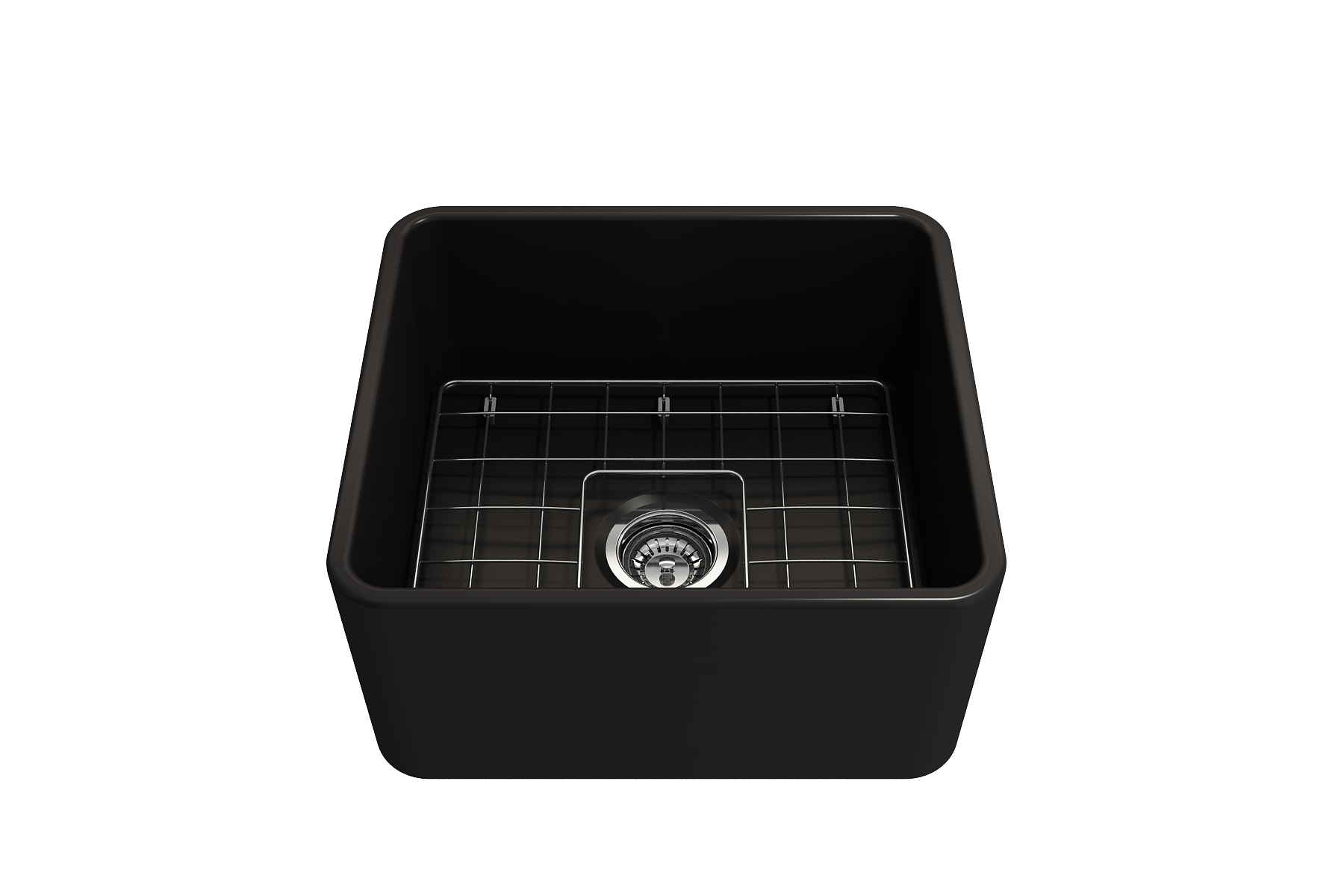 Classico Farmhouse Apron Front Fireclay 20 in. Single Bowl Kitchen Sink with Protective Bottom Grid and Strainer 1136