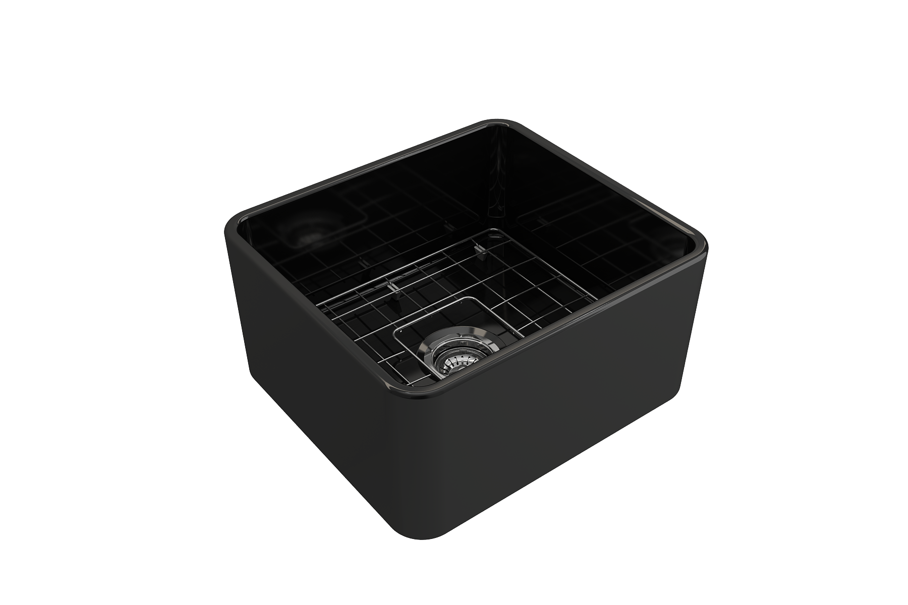 Classico Farmhouse Apron Front Fireclay 20 in. Single Bowl Kitchen Sink with Protective Bottom Grid and Strainer 1136