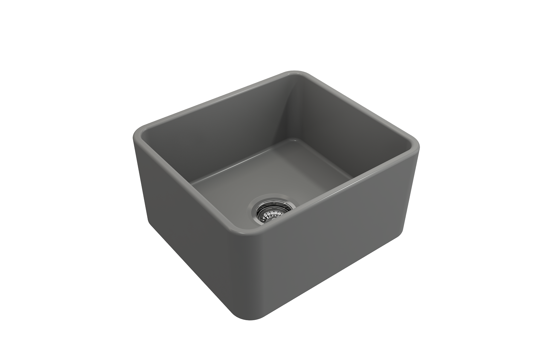 Classico Farmhouse Apron Front Fireclay 20 in. Single Bowl Kitchen Sink with Protective Bottom Grid and Strainer 1136
