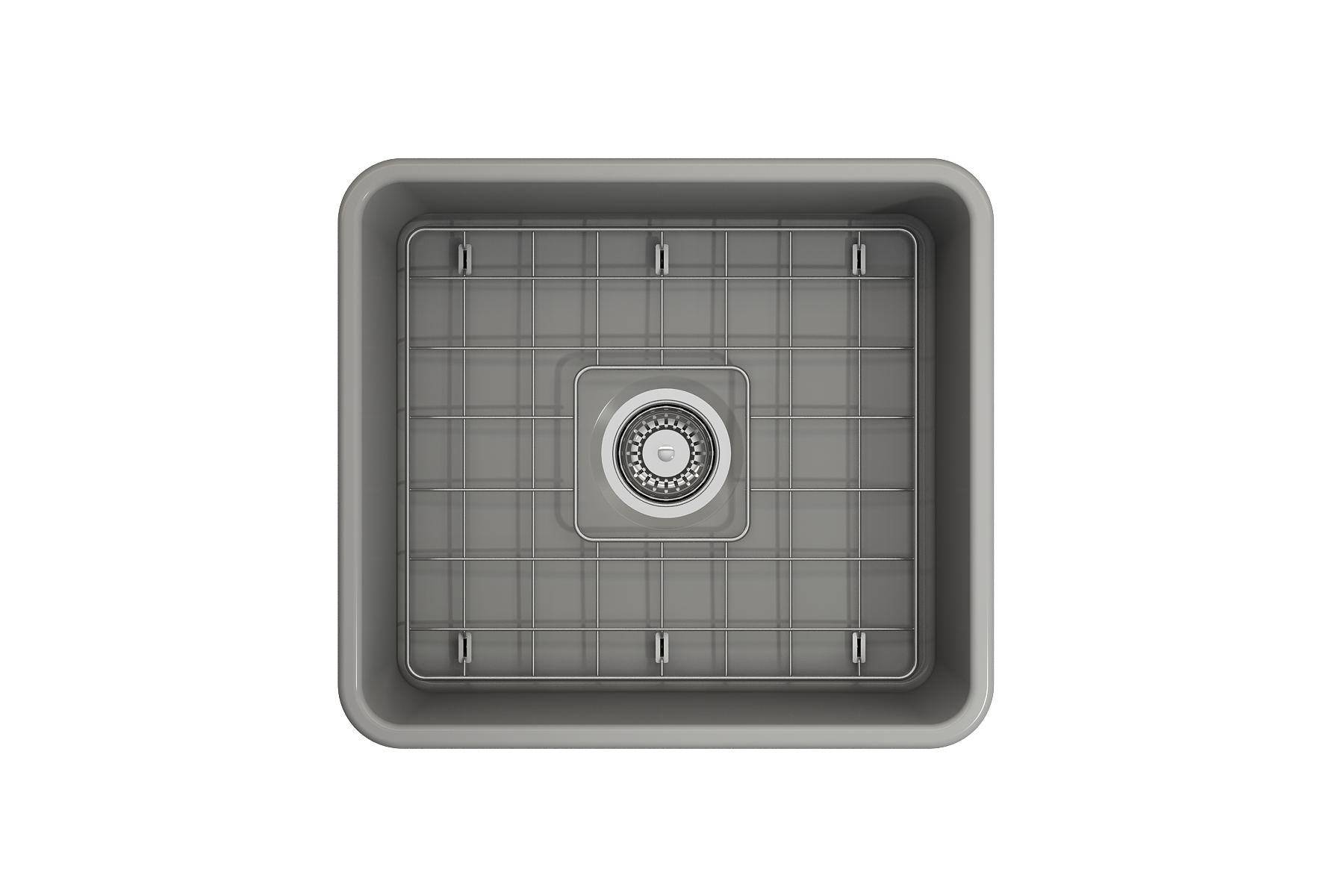 Classico Farmhouse Apron Front Fireclay 20 in. Single Bowl Kitchen Sink with Protective Bottom Grid and Strainer 1136