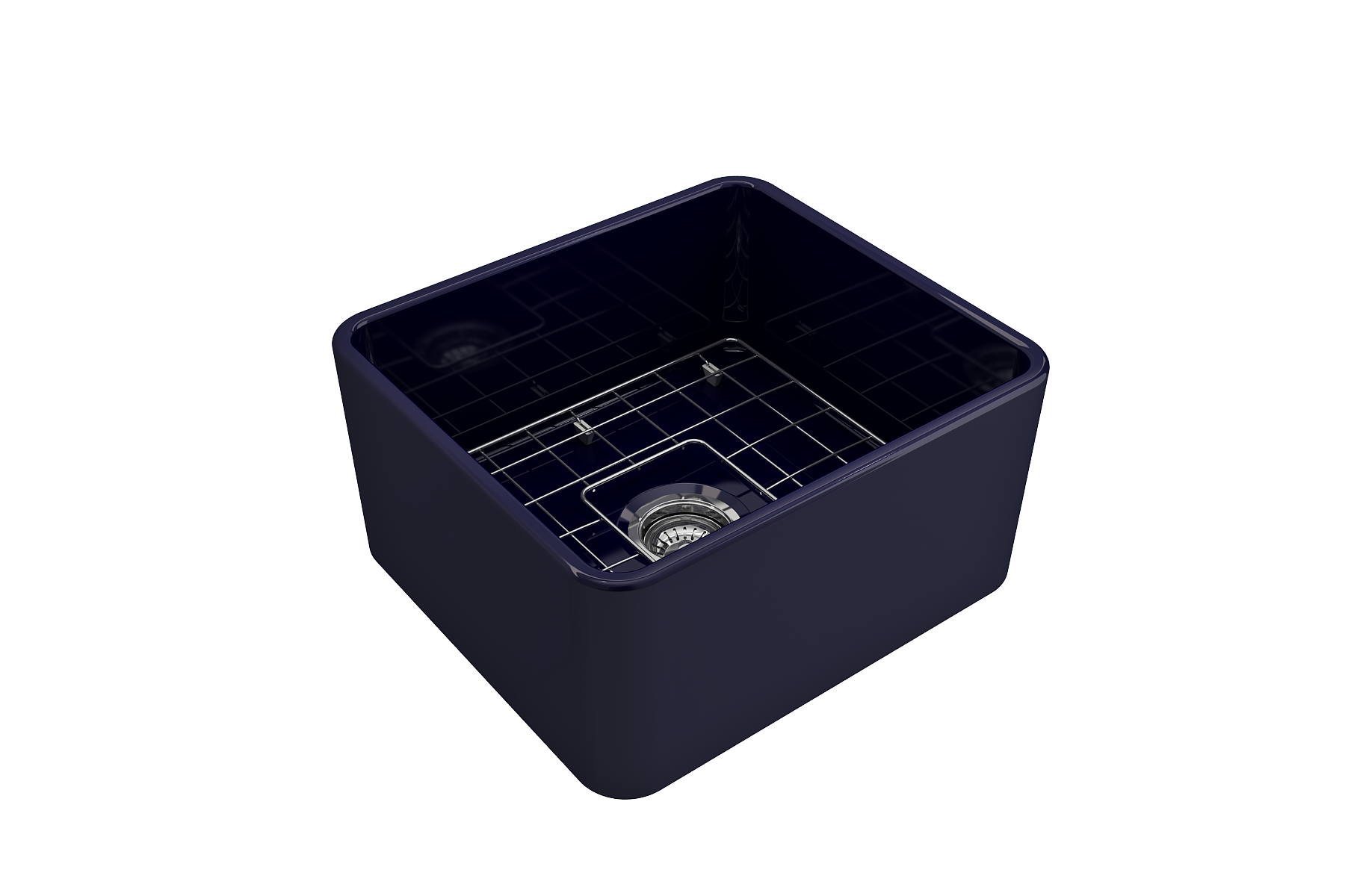Classico Farmhouse Apron Front Fireclay 20 in. Single Bowl Kitchen Sink with Protective Bottom Grid and Strainer 1136
