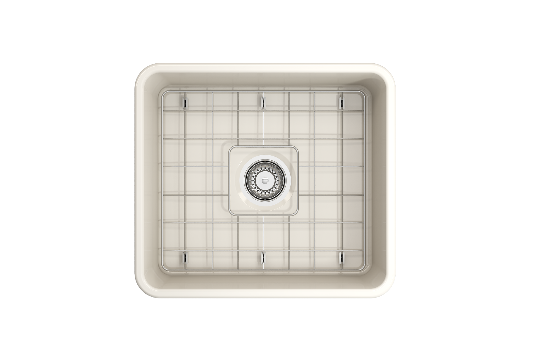 Classico Farmhouse Apron Front Fireclay 20 in. Single Bowl Kitchen Sink with Protective Bottom Grid and Strainer 1136