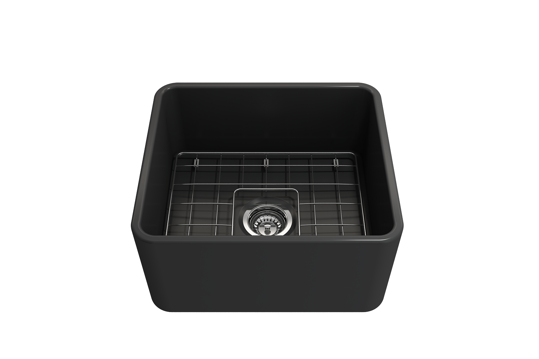 Classico Farmhouse Apron Front Fireclay 20 in. Single Bowl Kitchen Sink with Protective Bottom Grid and Strainer 1136