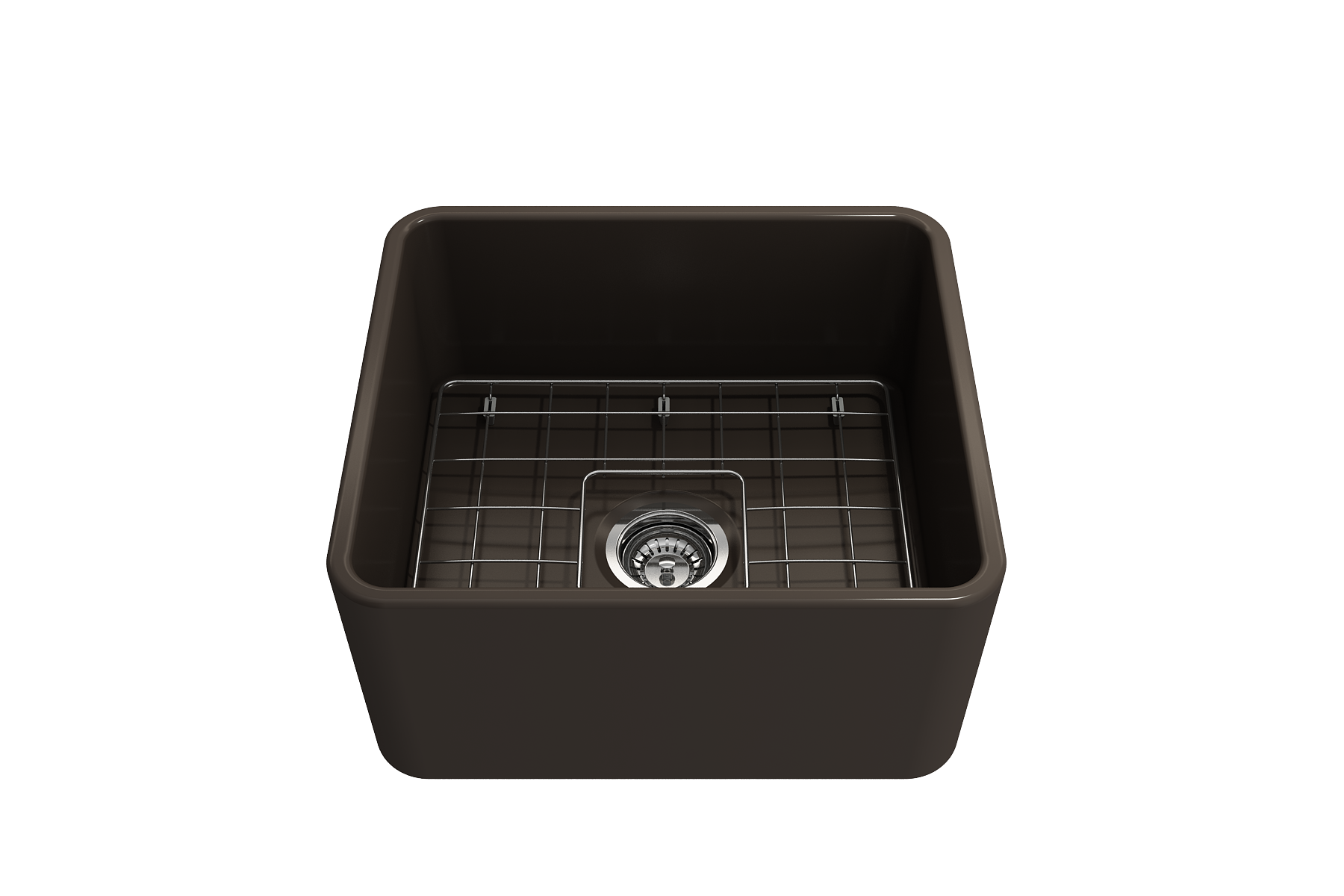 Classico Farmhouse Apron Front Fireclay 20 in. Single Bowl Kitchen Sink with Protective Bottom Grid and Strainer 1136
