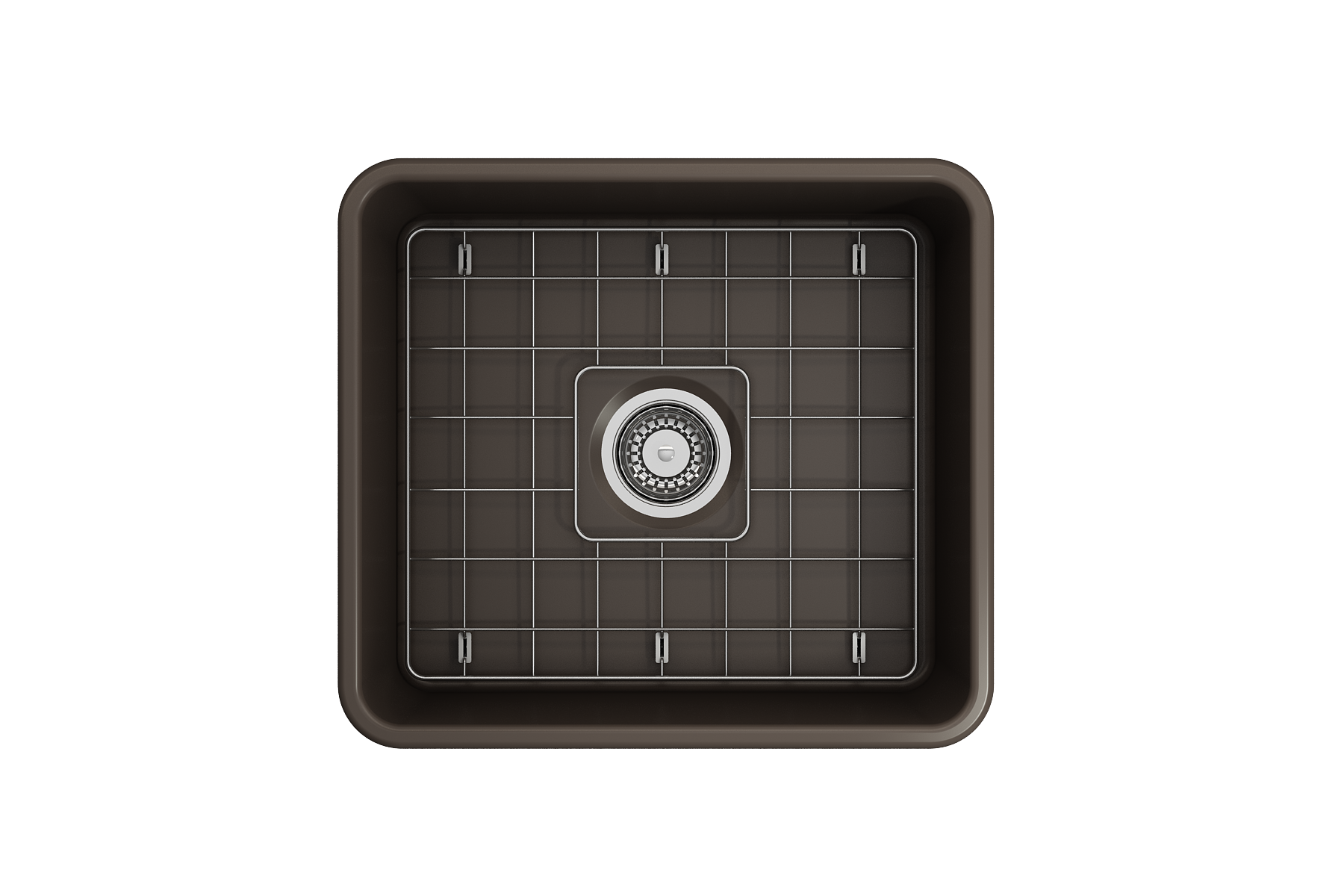 Classico Farmhouse Apron Front Fireclay 20 in. Single Bowl Kitchen Sink with Protective Bottom Grid and Strainer 1136