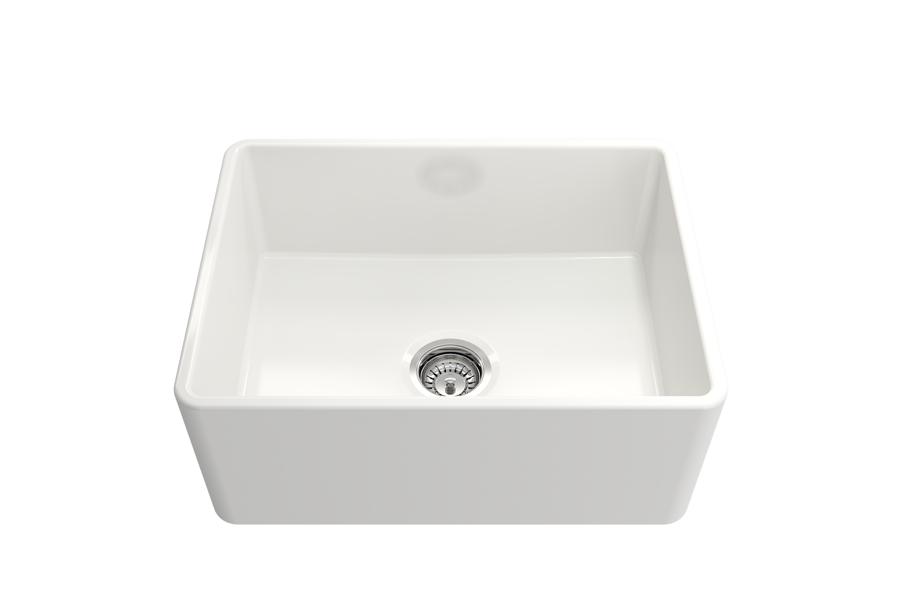 Classico Farmhouse Apron Front Fireclay 24 in. Single Bowl Kitchen Sink with Protective Bottom Grid and Strainer 1137