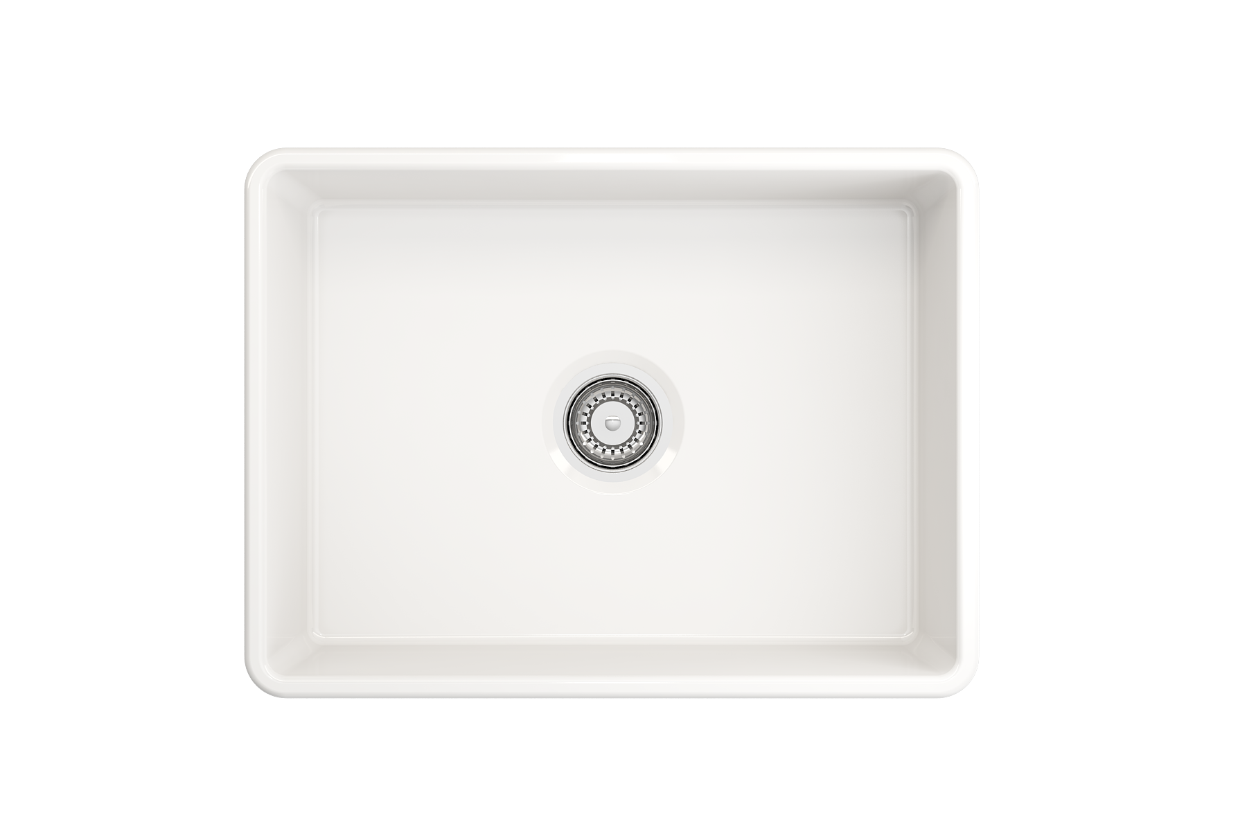 Classico Farmhouse Apron Front Fireclay 24 in. Single Bowl Kitchen Sink with Protective Bottom Grid and Strainer 1137