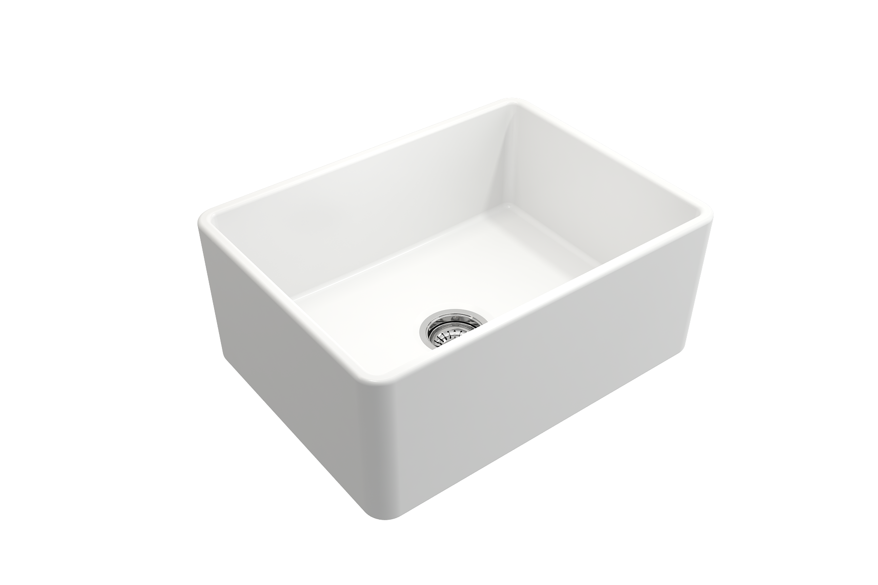 Classico Farmhouse Apron Front Fireclay 24 in. Single Bowl Kitchen Sink with Protective Bottom Grid and Strainer 1137