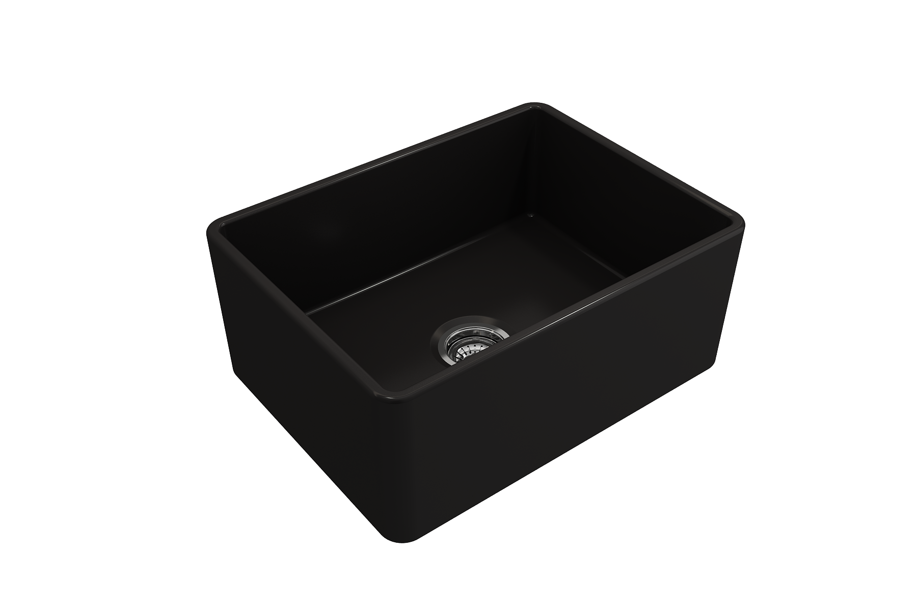 Classico Farmhouse Apron Front Fireclay 24 in. Single Bowl Kitchen Sink with Protective Bottom Grid and Strainer 1137
