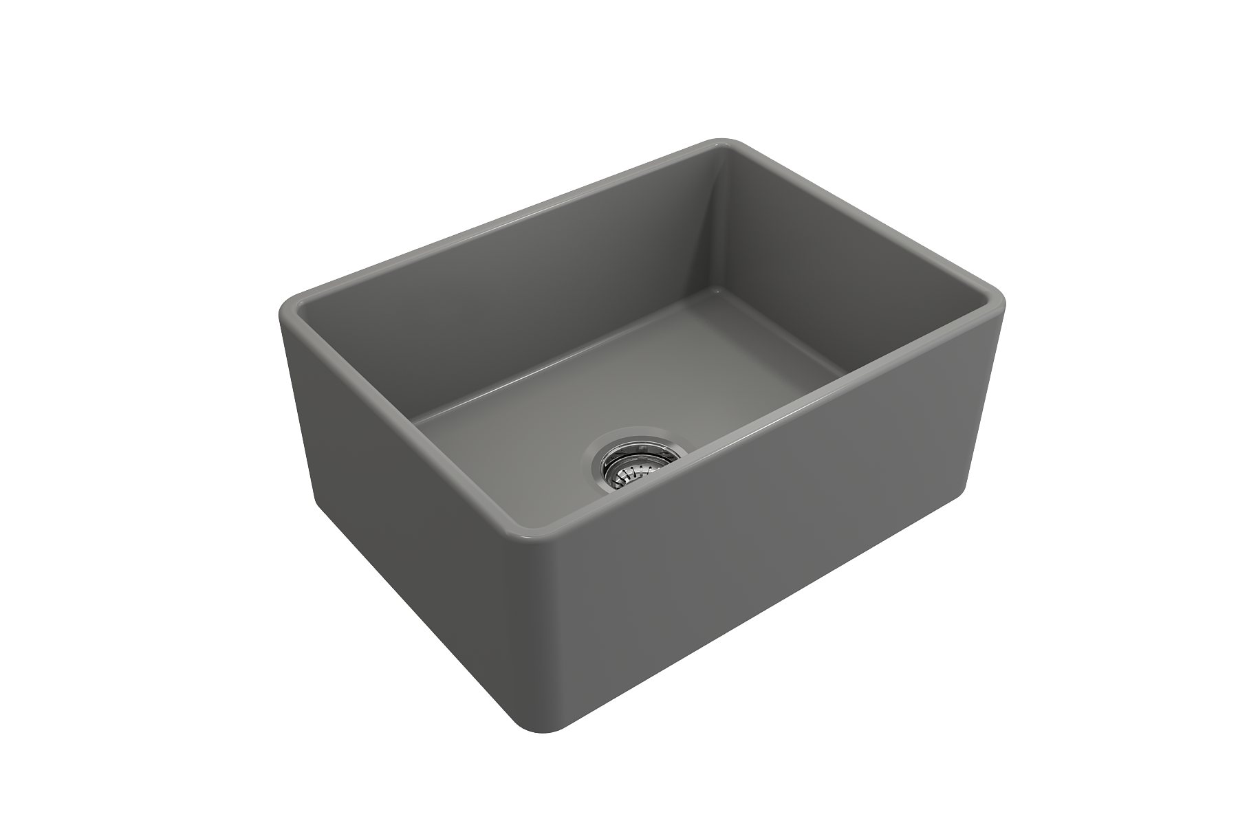 Classico Farmhouse Apron Front Fireclay 24 in. Single Bowl Kitchen Sink with Protective Bottom Grid and Strainer 1137