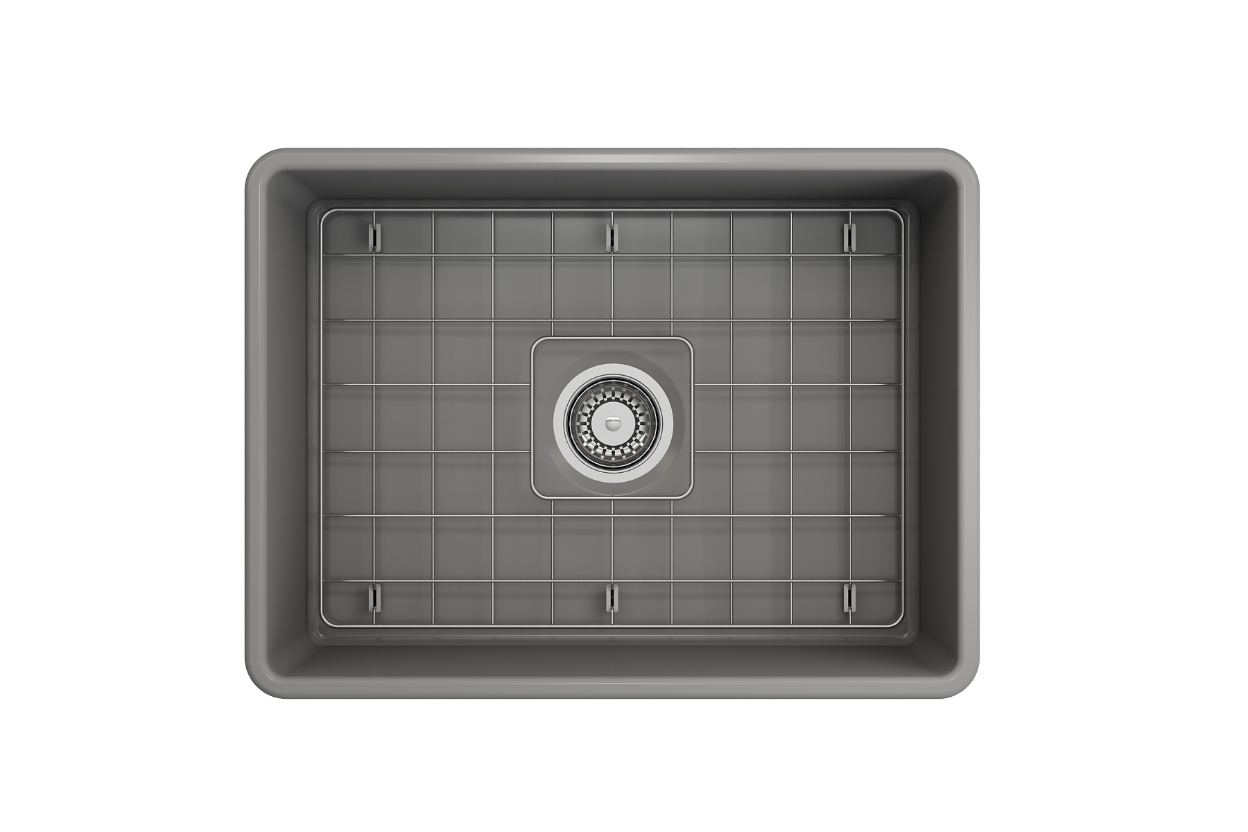 Classico Farmhouse Apron Front Fireclay 24 in. Single Bowl Kitchen Sink with Protective Bottom Grid and Strainer 1137