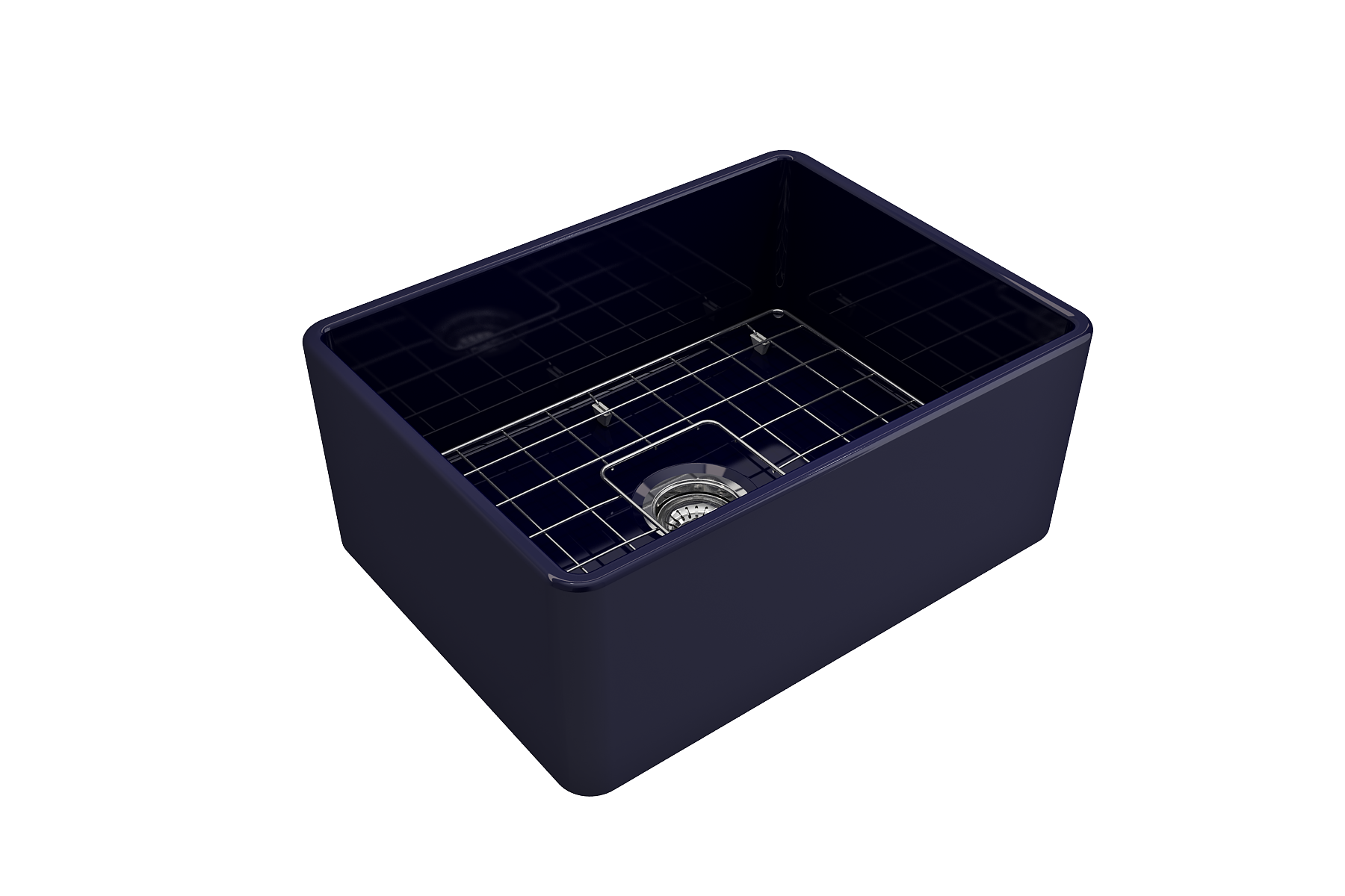 Classico Farmhouse Apron Front Fireclay 24 in. Single Bowl Kitchen Sink with Protective Bottom Grid and Strainer 1137