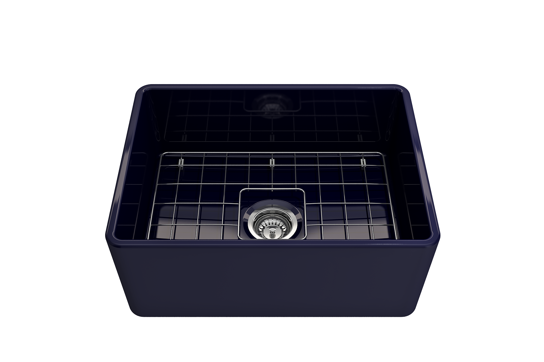 Classico Farmhouse Apron Front Fireclay 24 in. Single Bowl Kitchen Sink with Protective Bottom Grid and Strainer 1137