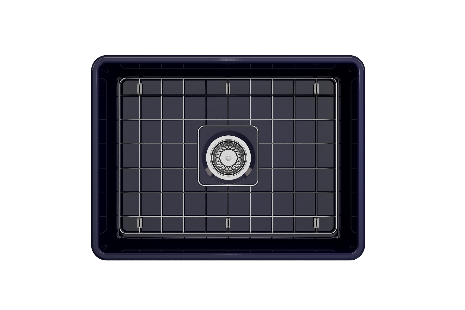 Classico Farmhouse Apron Front Fireclay 24 in. Single Bowl Kitchen Sink with Protective Bottom Grid and Strainer 1137