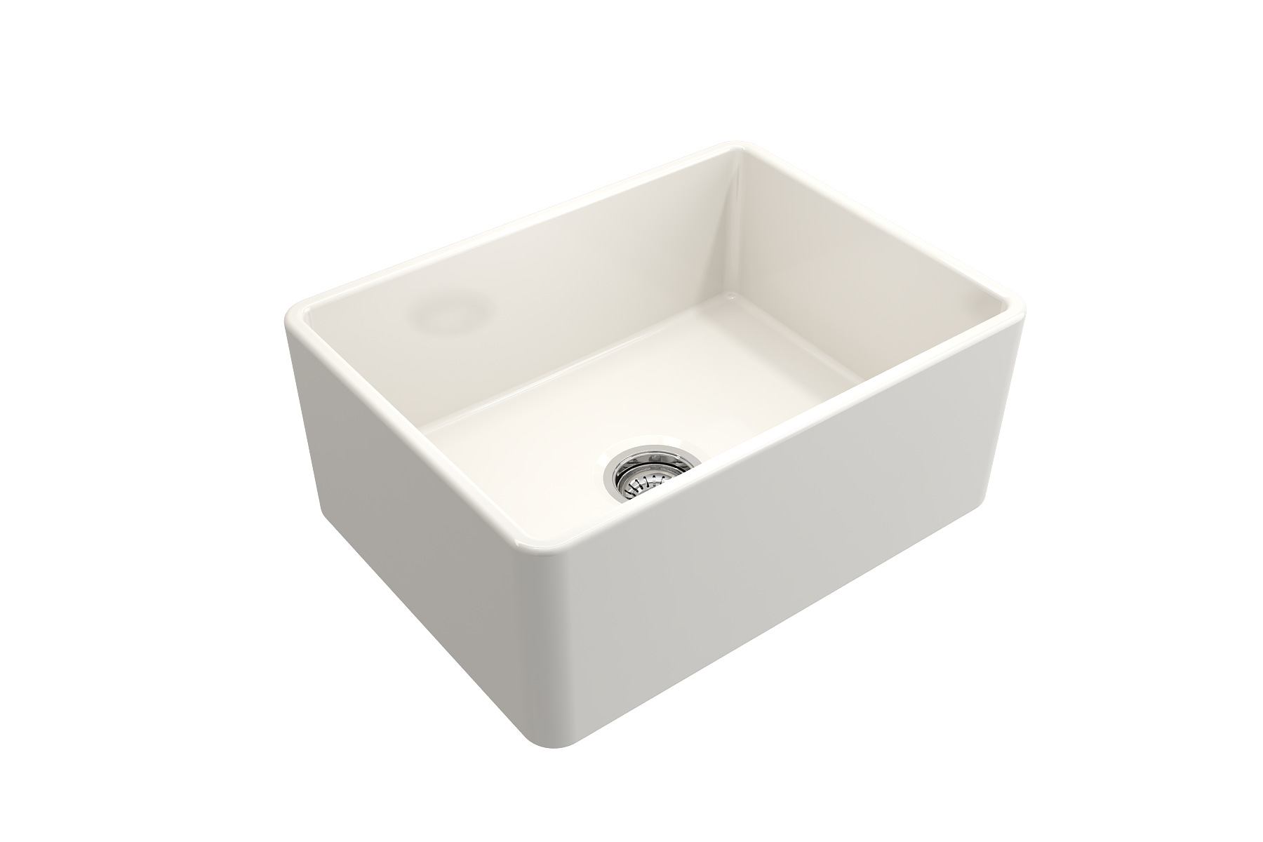 Classico Farmhouse Apron Front Fireclay 24 in. Single Bowl Kitchen Sink with Protective Bottom Grid and Strainer 1137