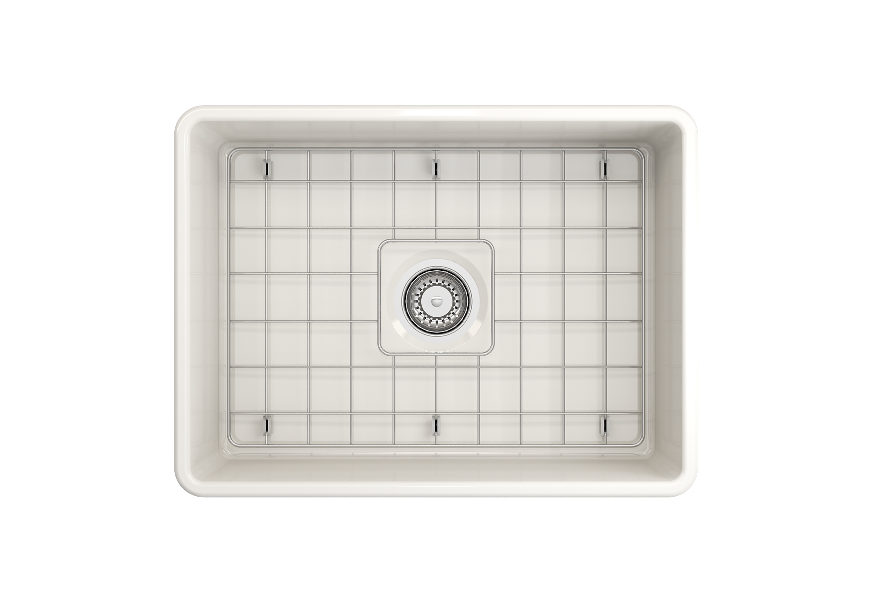 Classico Farmhouse Apron Front Fireclay 24 in. Single Bowl Kitchen Sink with Protective Bottom Grid and Strainer 1137