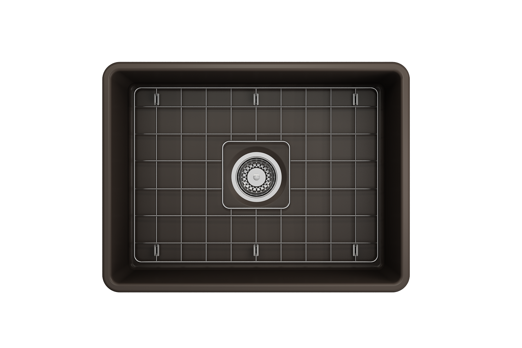 Classico Farmhouse Apron Front Fireclay 24 in. Single Bowl Kitchen Sink with Protective Bottom Grid and Strainer 1137