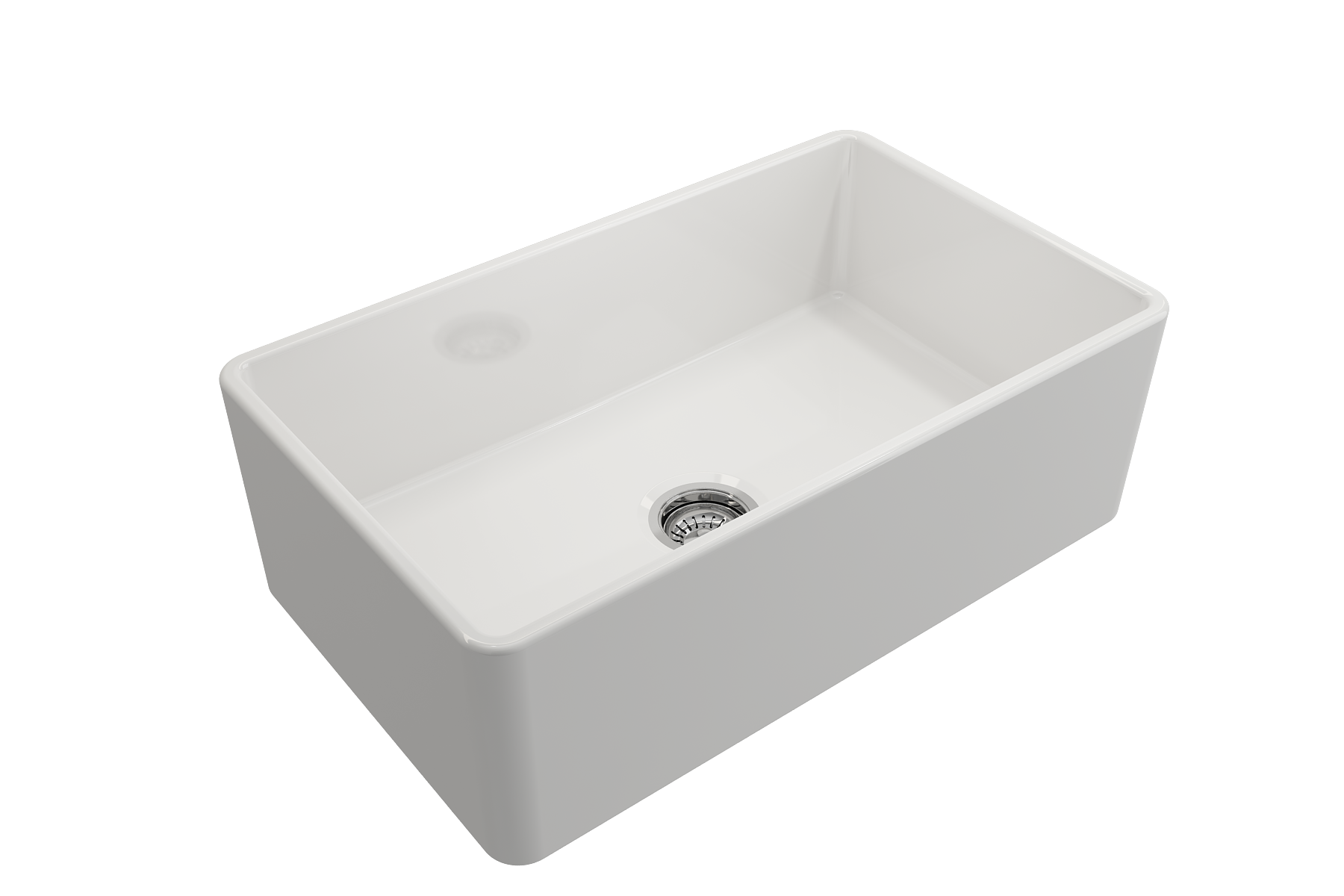 Classico Farmhouse Apron Front Fireclay 30 in. Single Bowl Kitchen Sink with Protective Bottom Grid and Strainer 1138