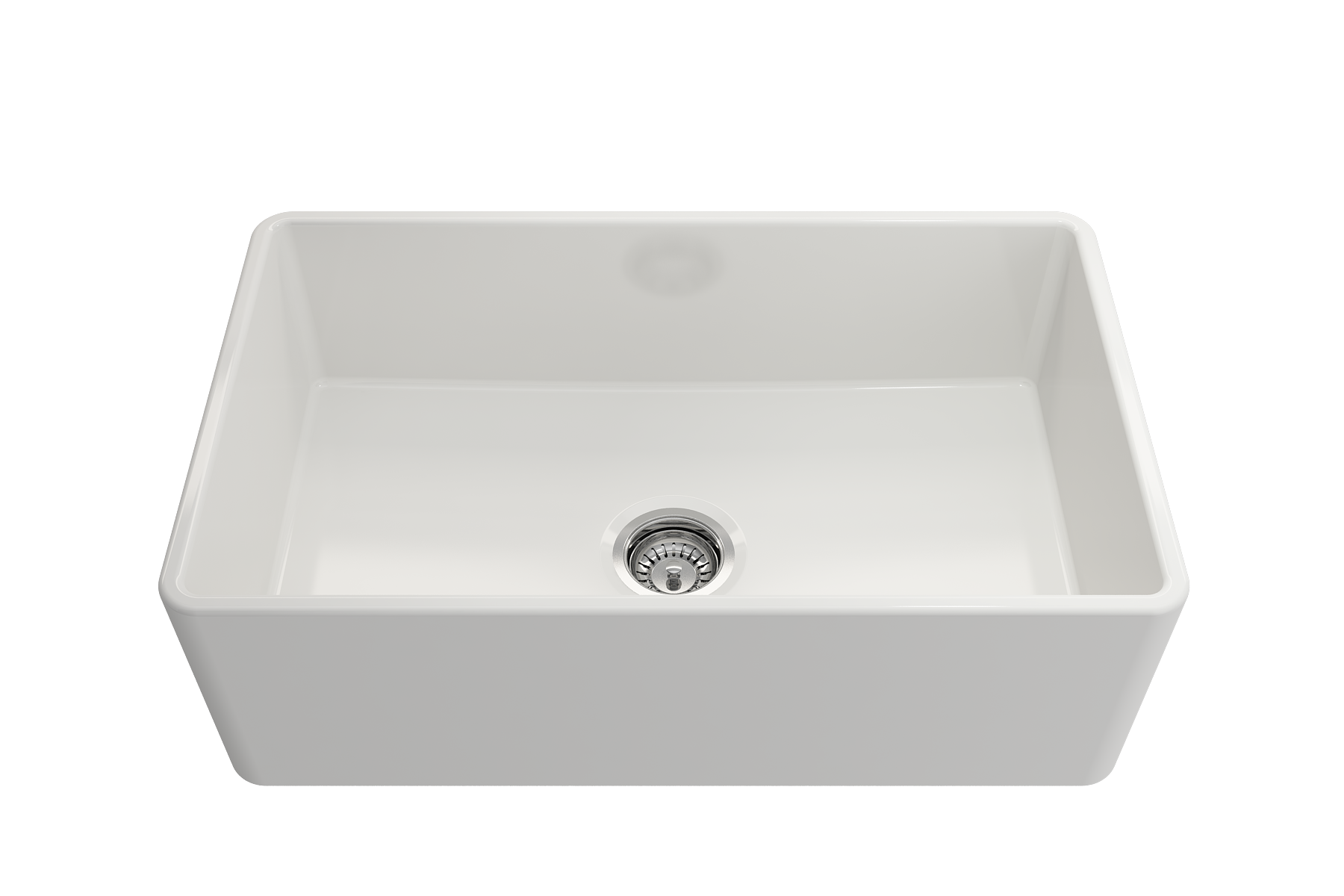 Classico Farmhouse Apron Front Fireclay 30 in. Single Bowl Kitchen Sink with Protective Bottom Grid and Strainer 1138