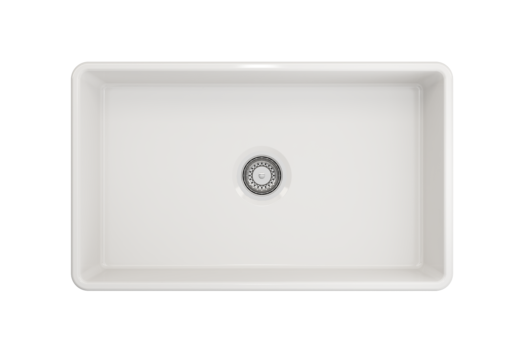 Classico Farmhouse Apron Front Fireclay 30 in. Single Bowl Kitchen Sink with Protective Bottom Grid and Strainer 1138