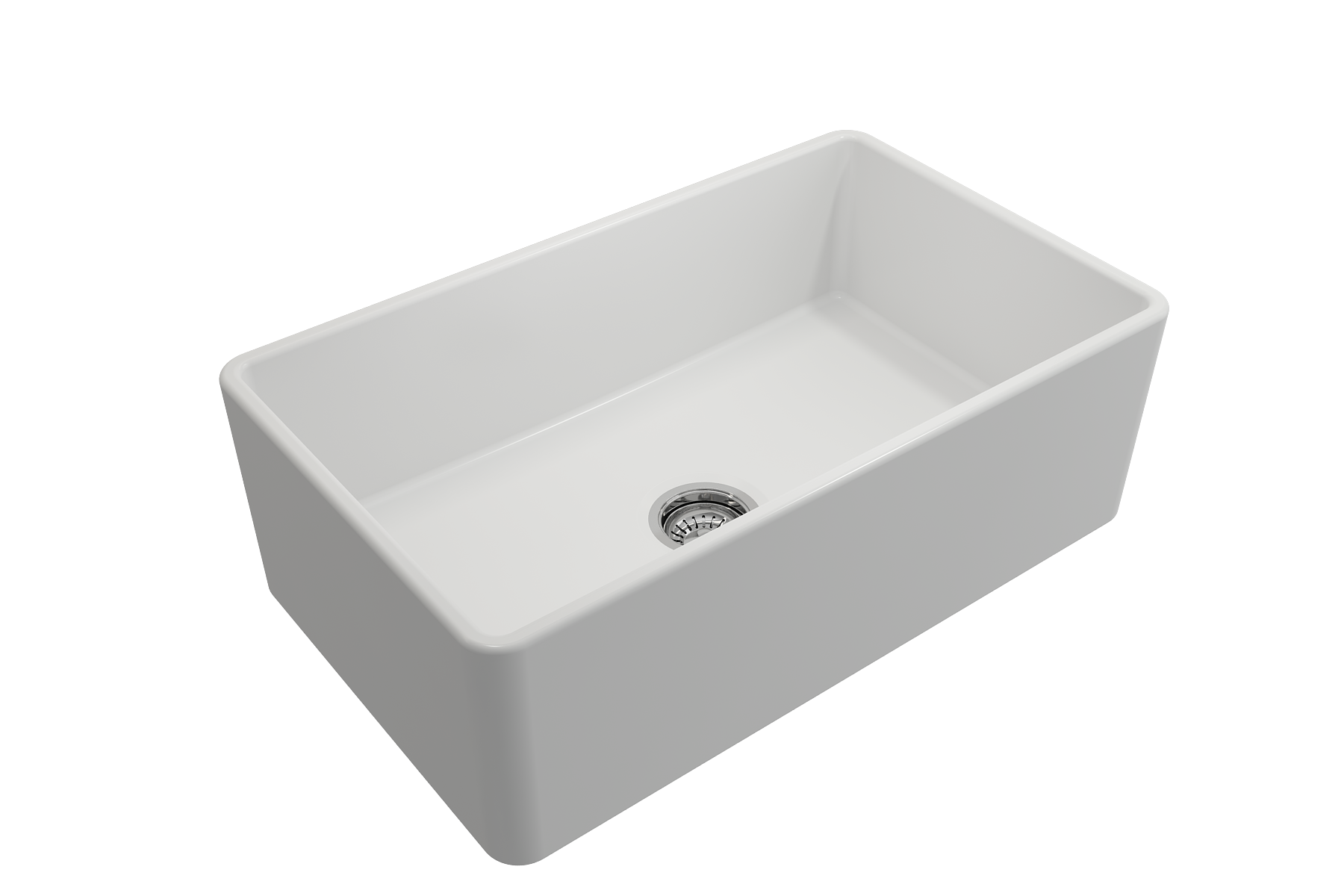 Classico Farmhouse Apron Front Fireclay 30 in. Single Bowl Kitchen Sink with Protective Bottom Grid and Strainer 1138