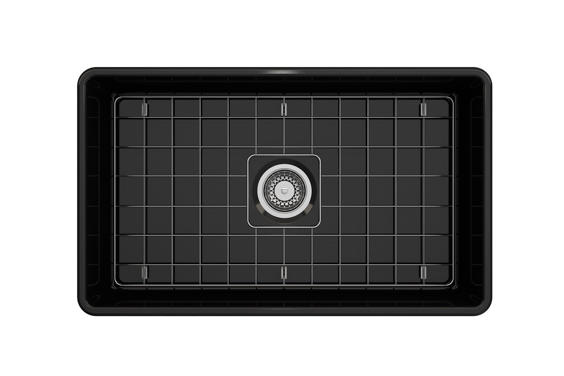 Classico Farmhouse Apron Front Fireclay 30 in. Single Bowl Kitchen Sink with Protective Bottom Grid and Strainer 1138