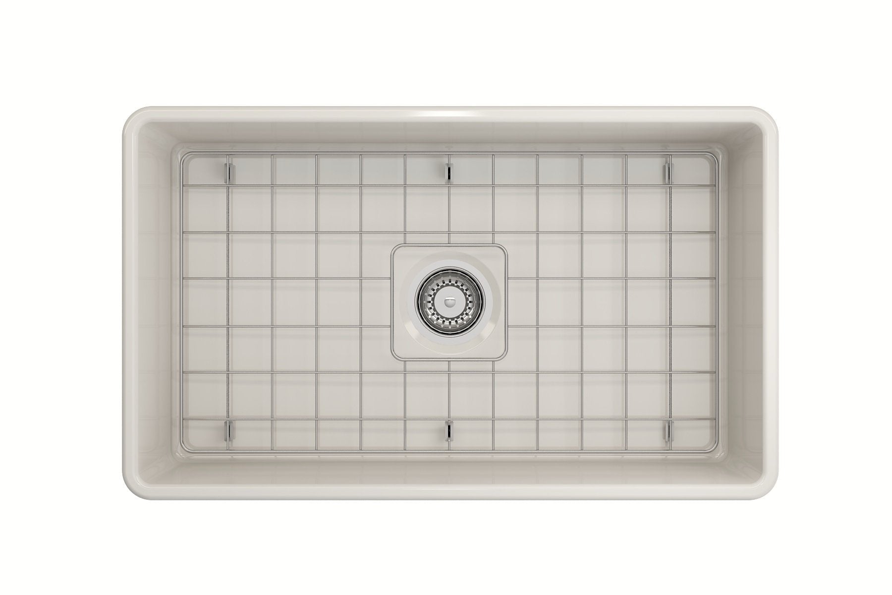 Classico Farmhouse Apron Front Fireclay 30 in. Single Bowl Kitchen Sink with Protective Bottom Grid and Strainer 1138