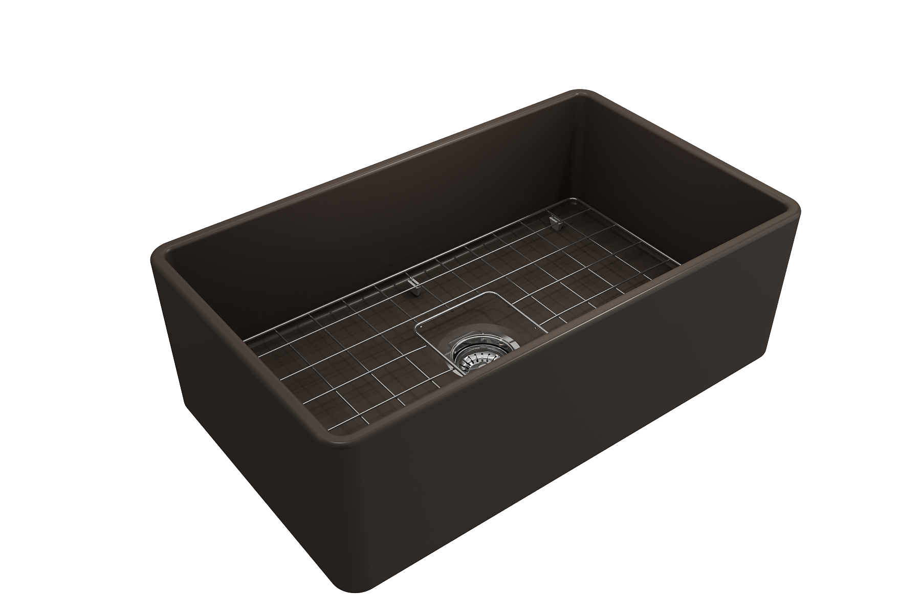 Classico Farmhouse Apron Front Fireclay 30 in. Single Bowl Kitchen Sink with Protective Bottom Grid and Strainer 1138