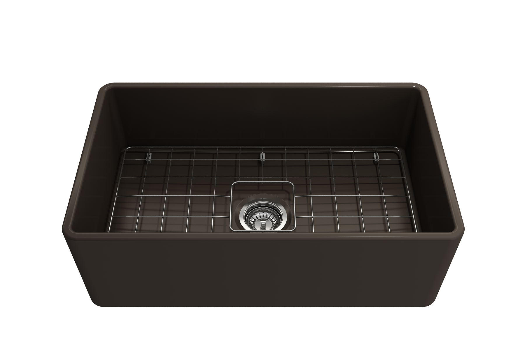Classico Farmhouse Apron Front Fireclay 30 in. Single Bowl Kitchen Sink with Protective Bottom Grid and Strainer 1138