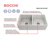 Classico Farmhouse Apron Front Fireclay 33 in. Double Bowl Kitchen Sink with Protective Bottom Grids and Strainers 1139