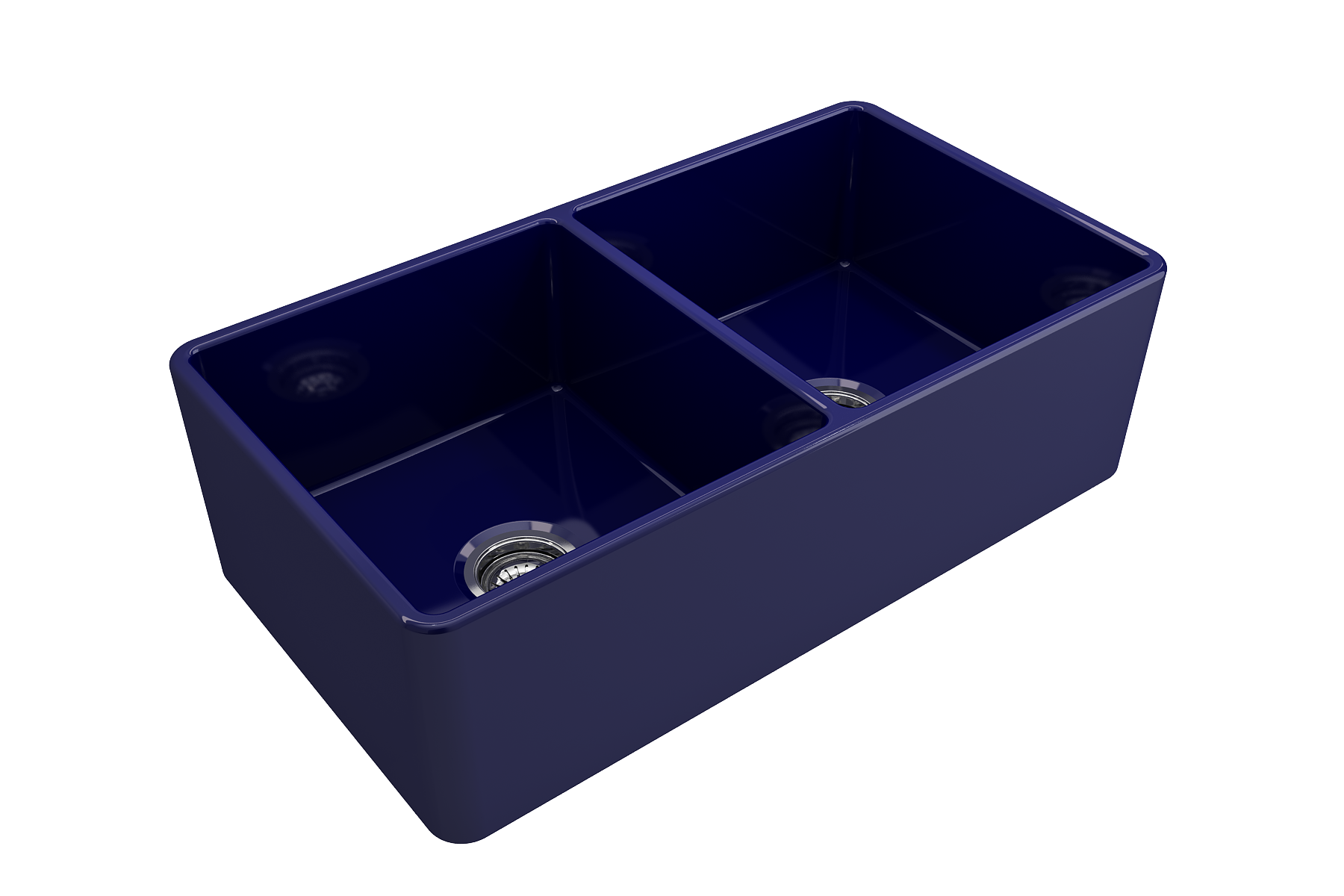 Classico Farmhouse Apron Front Fireclay 33 in. Double Bowl Kitchen Sink with Protective Bottom Grids and Strainers 1139