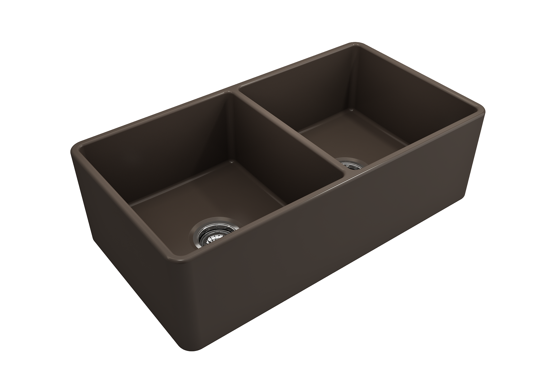 Classico Farmhouse Apron Front Fireclay 33 in. Double Bowl Kitchen Sink with Protective Bottom Grids and Strainers 1139