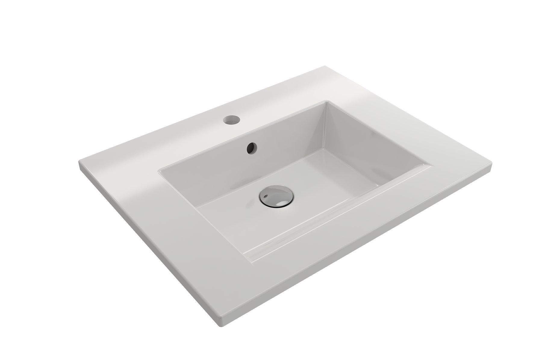 Ravenna Wall-Mounted Sink Fireclay 24.5 in. 1-Hole with Overflow 1161
