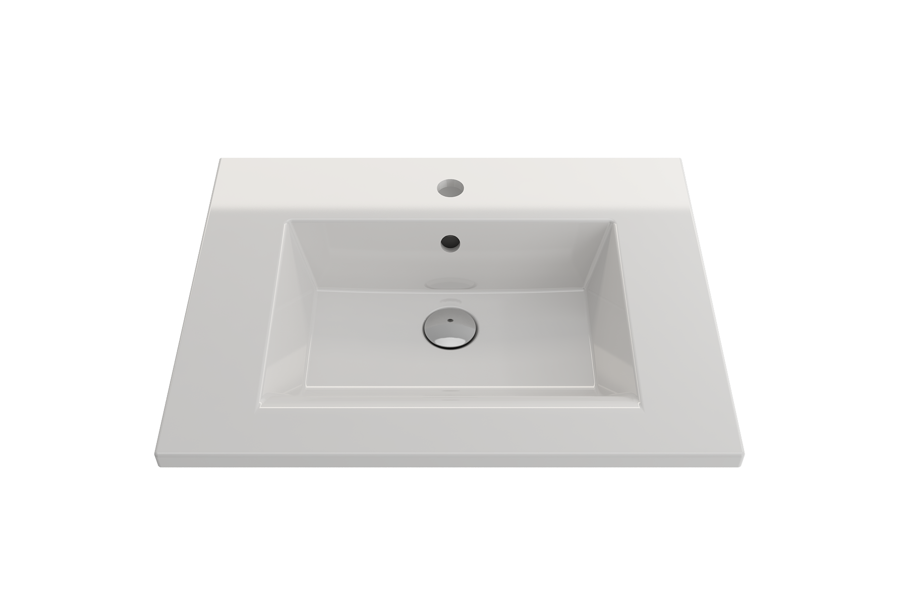 Ravenna Wall-Mounted Sink Fireclay 24.5 in. 1-Hole with Overflow 1161