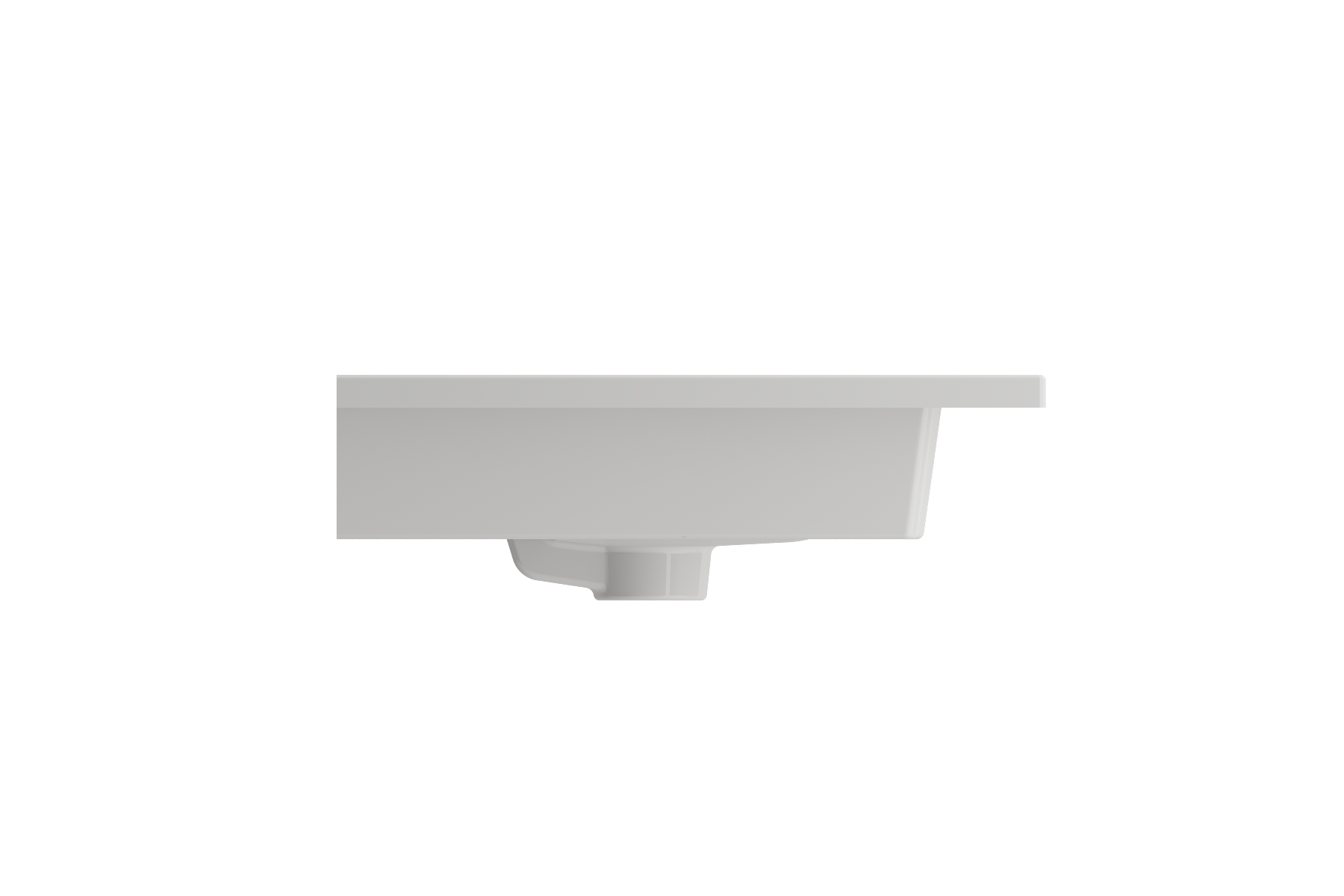 Ravenna Wall-Mounted Sink Fireclay 24.5 in. 1-Hole with Overflow 1161